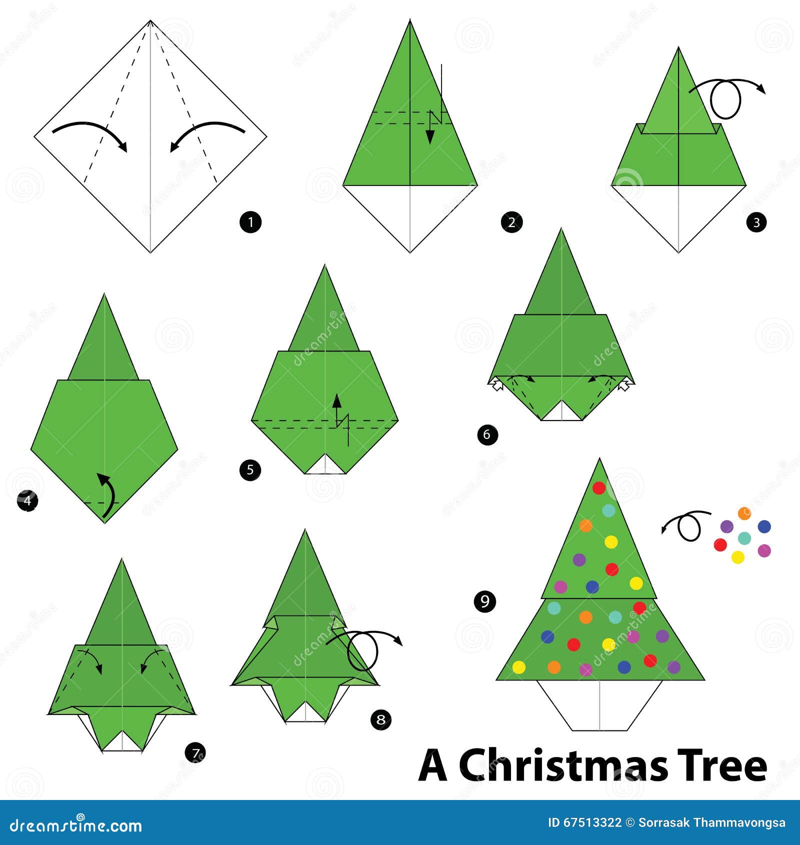 Geleidelijke Instructies Hoe Te Om Tot Origami Een Kerstboom Te Maken can-you-paint-christmas-tree-at-stephen-dawson-blog
