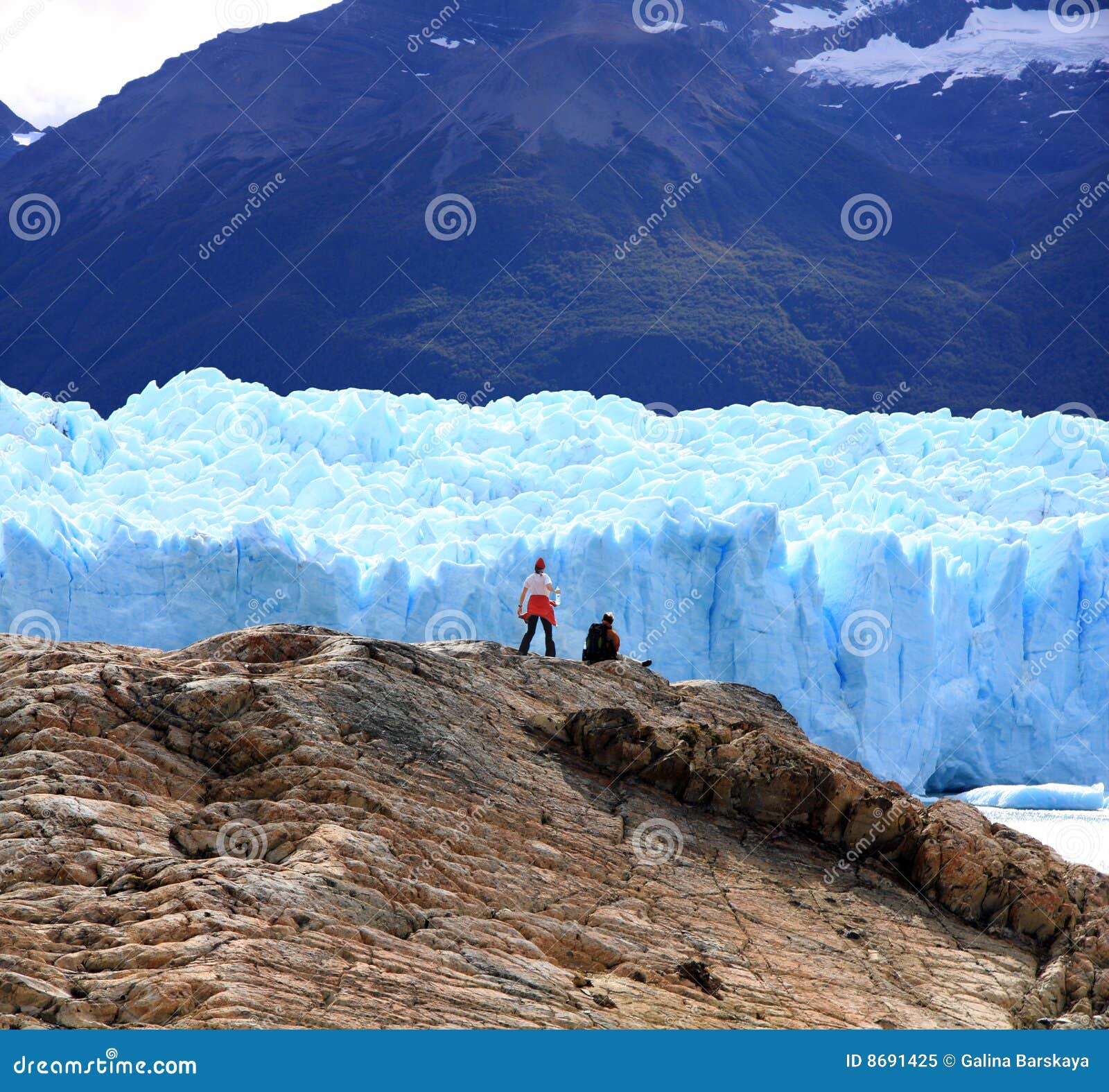 Geleira de Perito Moreno, Argentina. Acople a vista da geleira de Perito Moreno, Patagonia, Argentina