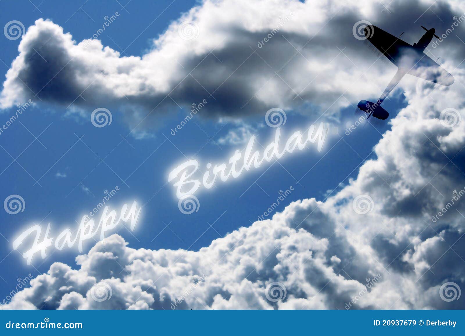 Gelukkige Verjaardag Op De Hemel Stock Illustratie - Illustration Of Vier, Liefde: 20937679