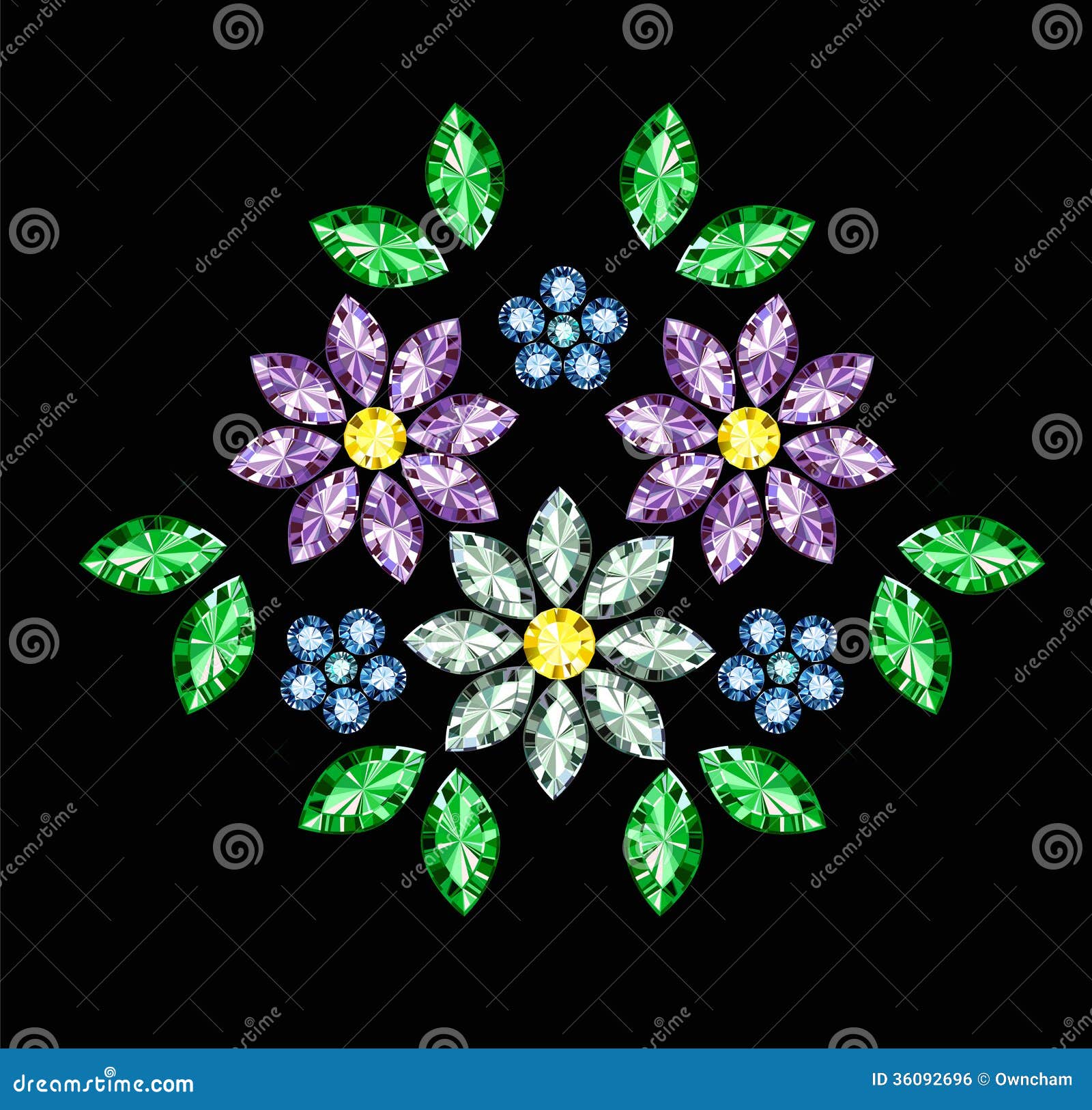 Gem Flowers Royalty Free Stock Image Image 36092696