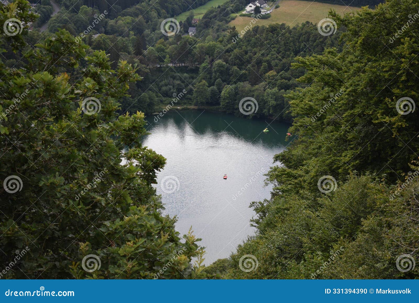 gemÃ¼ndener maar, seen from above