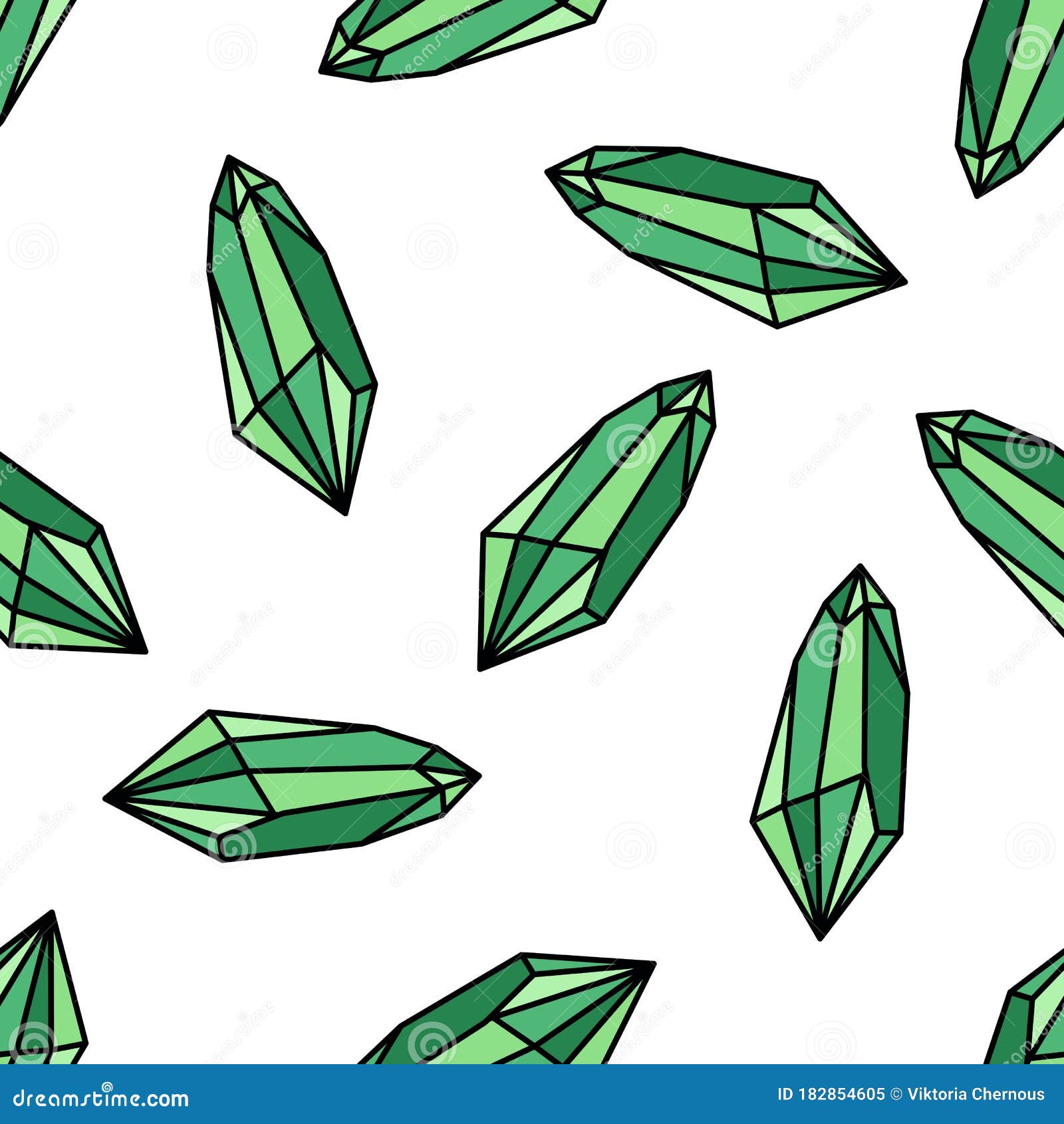 Gem Seamless Doodle Pattern Stock Illustration Illustration of