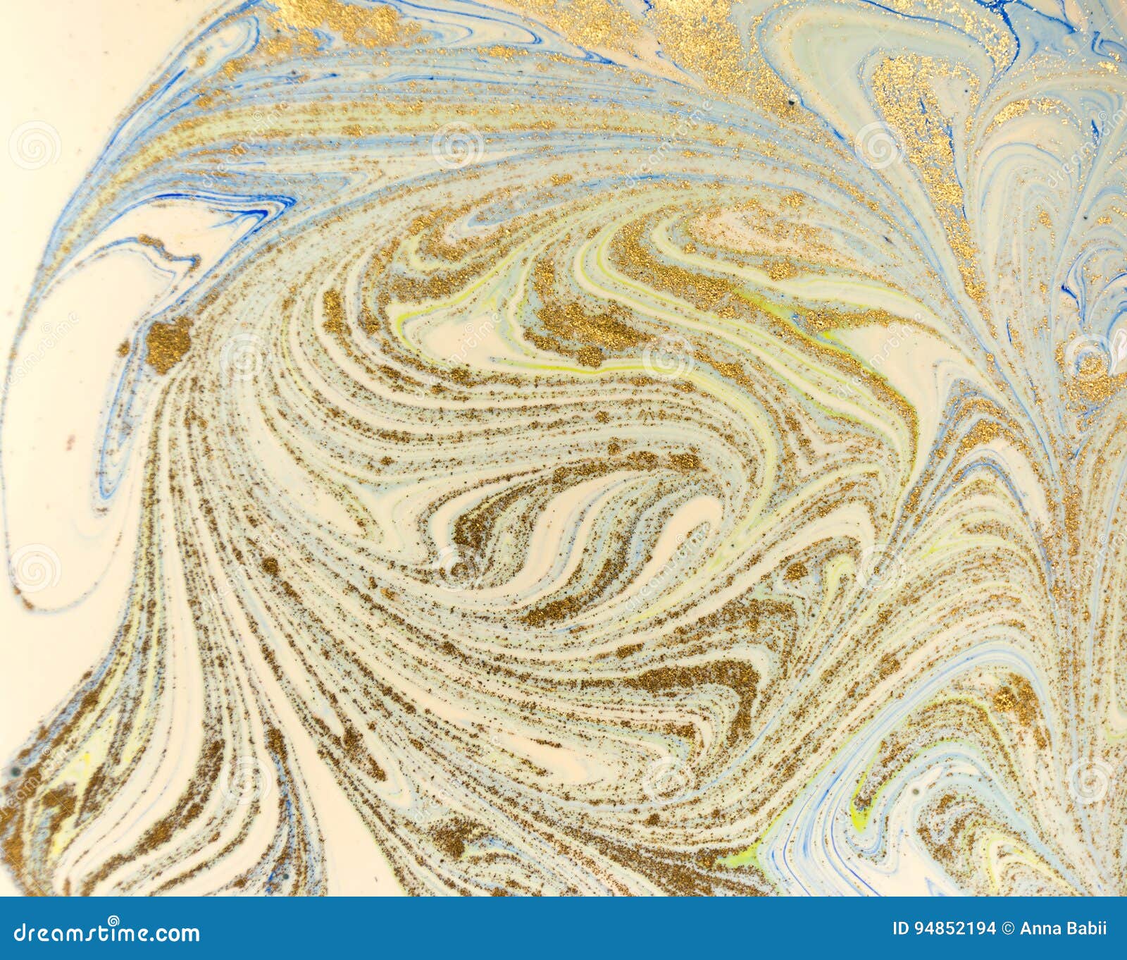 Gemarmortes Blau Weiss Und Goldabstrakter Hintergrund Flussiges Marmormuster Stockfoto Bild Von Hintergrund Weiss
