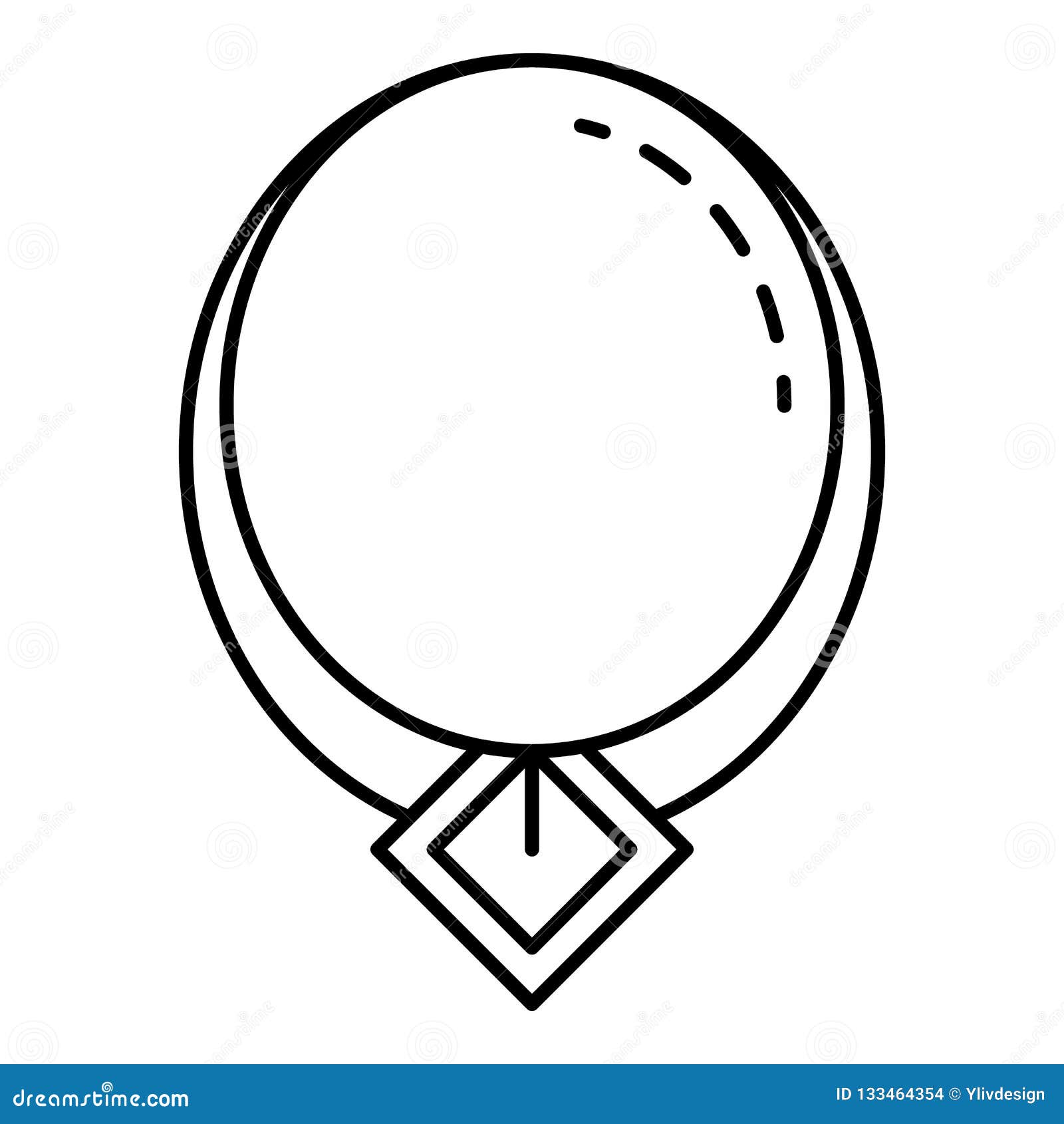Gemstone Necklace Icon, Outline Style Stock Vector - Illustration of ...