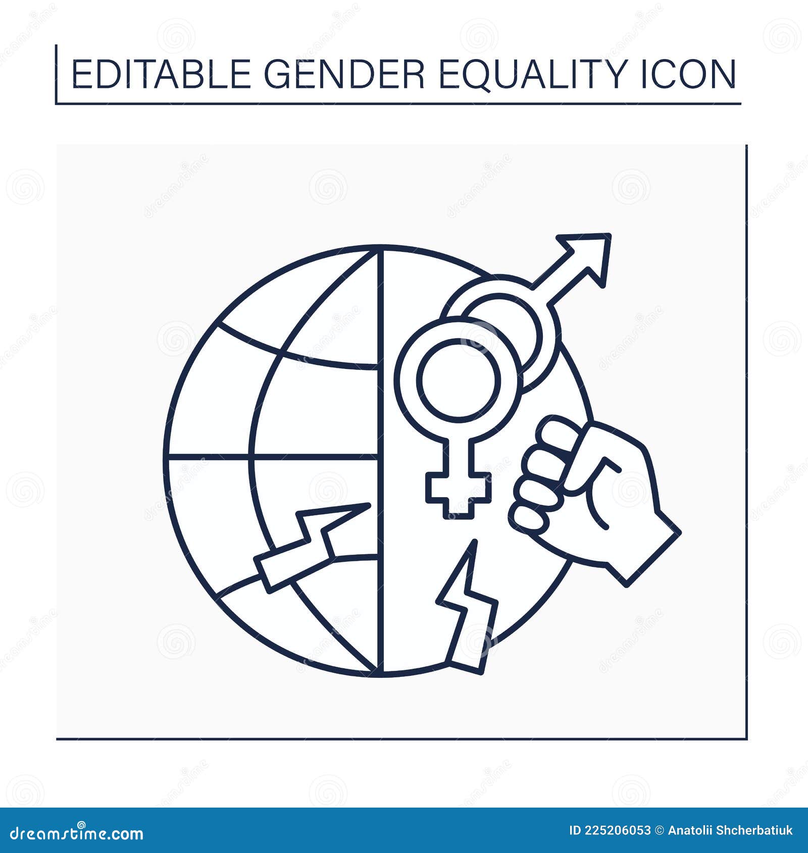 gender-based violence line icon