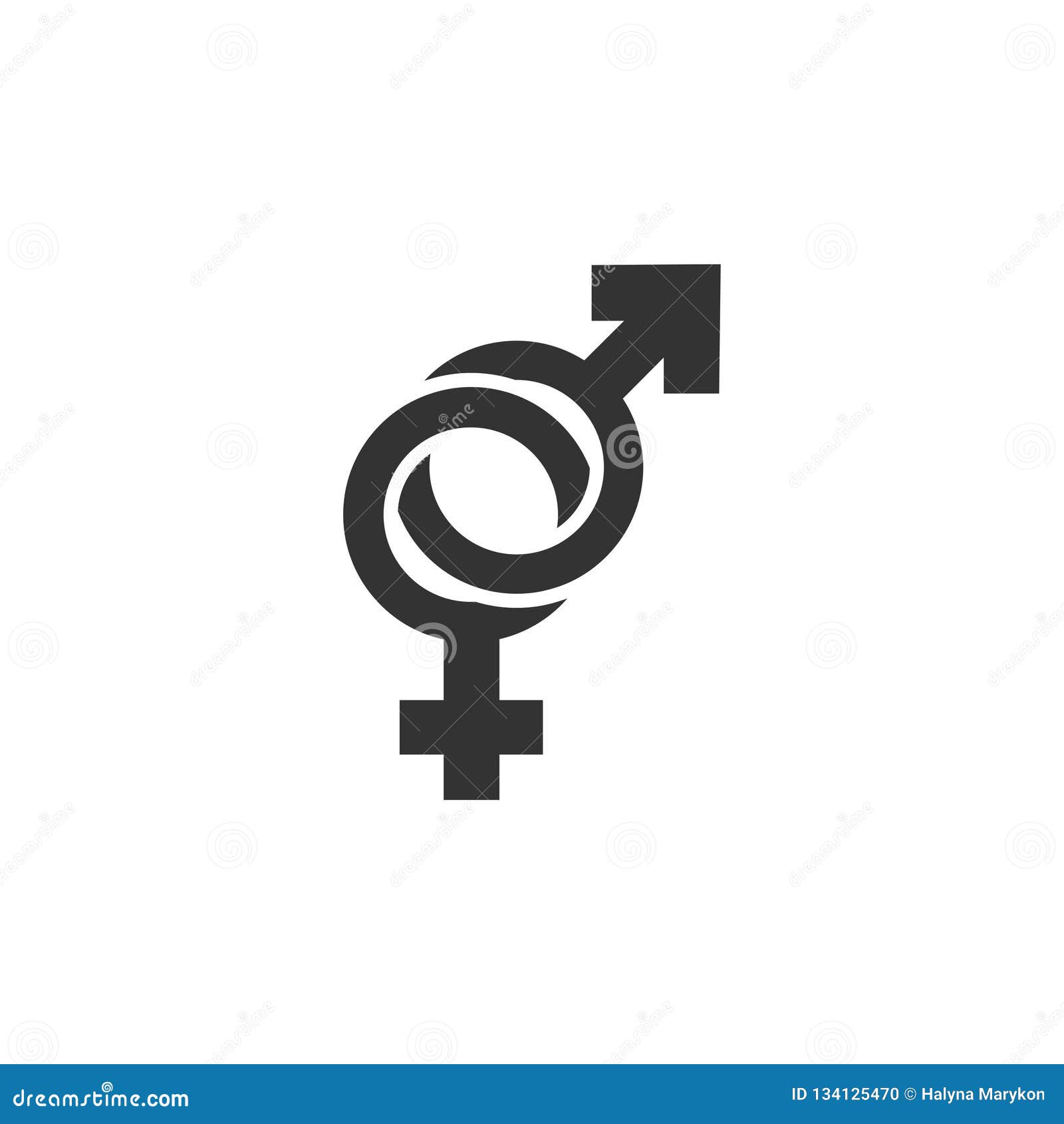 Gender Icon Flat Stock Vector Illustration Of Goal 134125470 