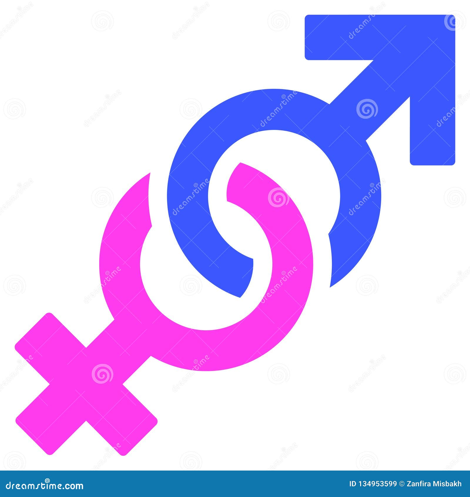 Gender Confrontation Symbol Flat Icon Stock Vector - Illustration of ...