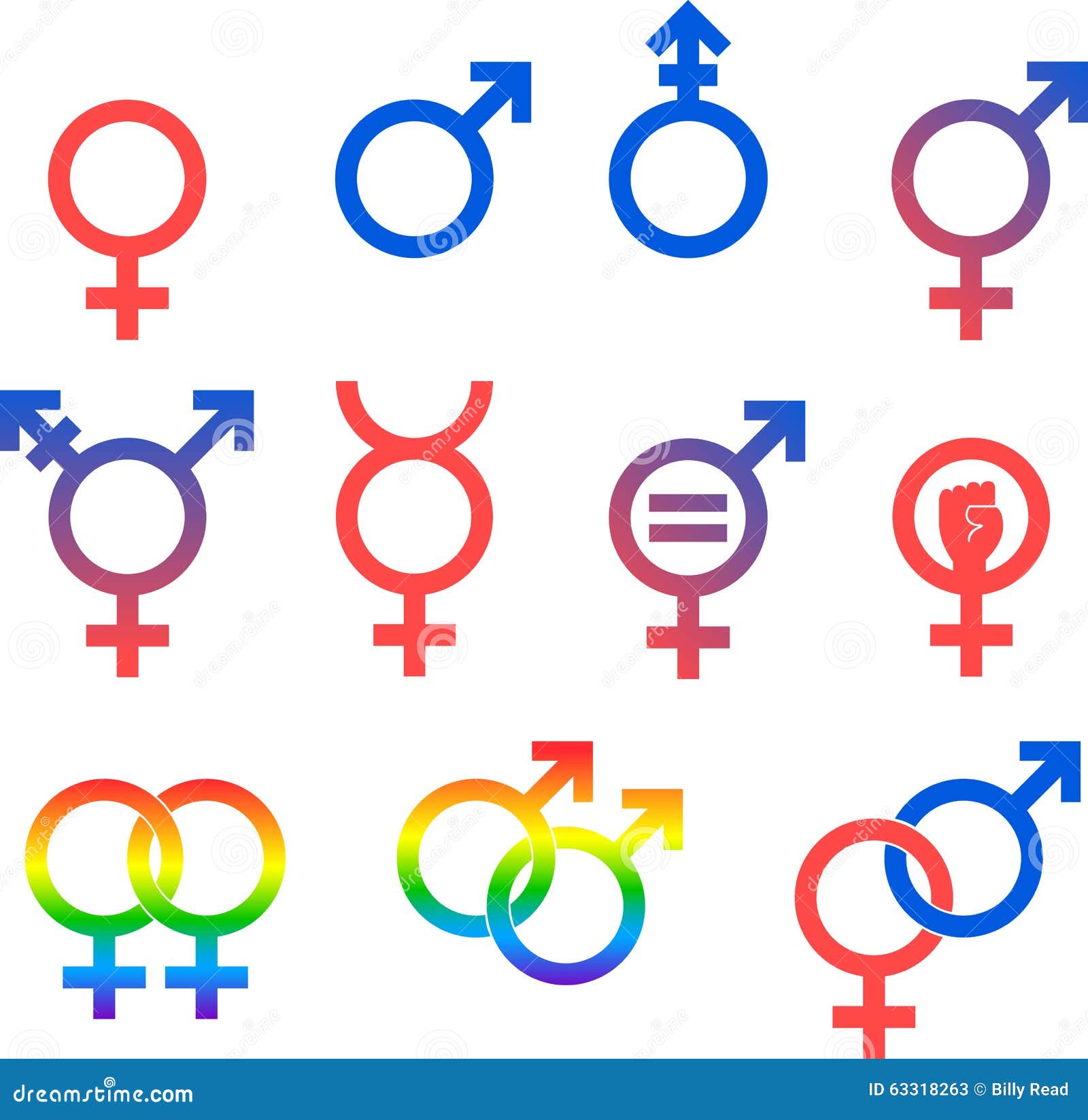 Gender Icon Set Stock Vector Image 63318263