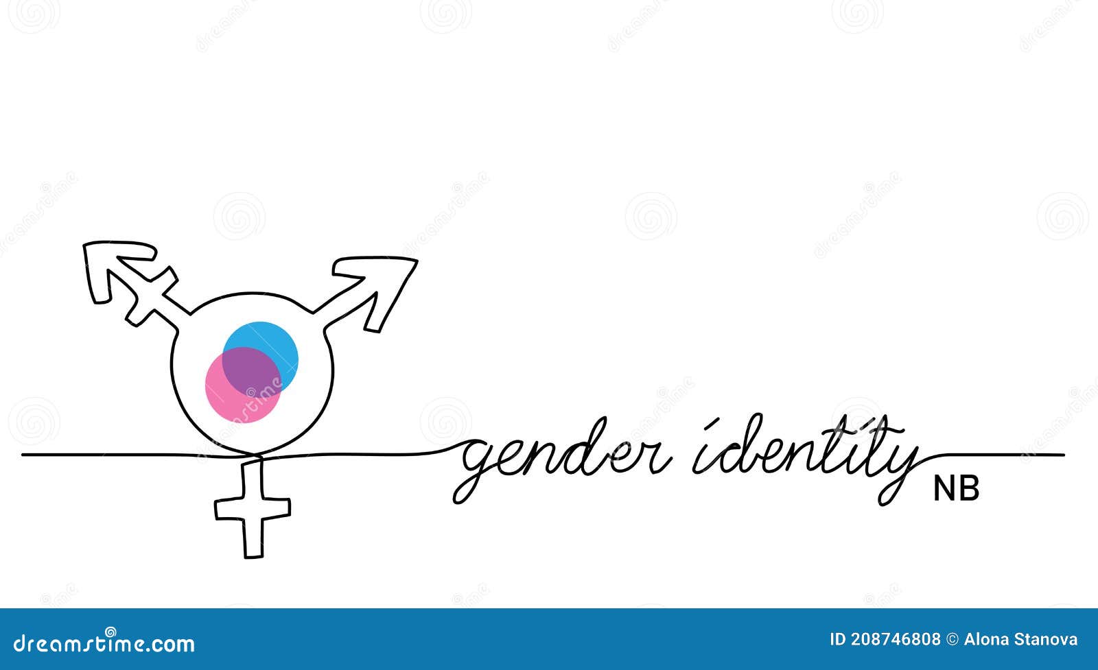 Gender Identity Vector Sign Nonbinary Enby Nb Non Binary Genderqueer Androgynous Symbol Or