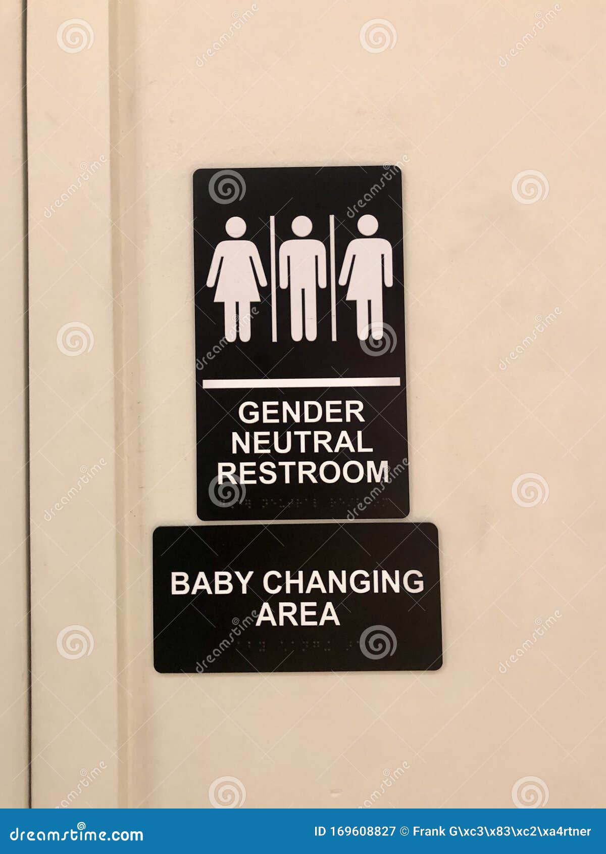 gender neutral restroom sign