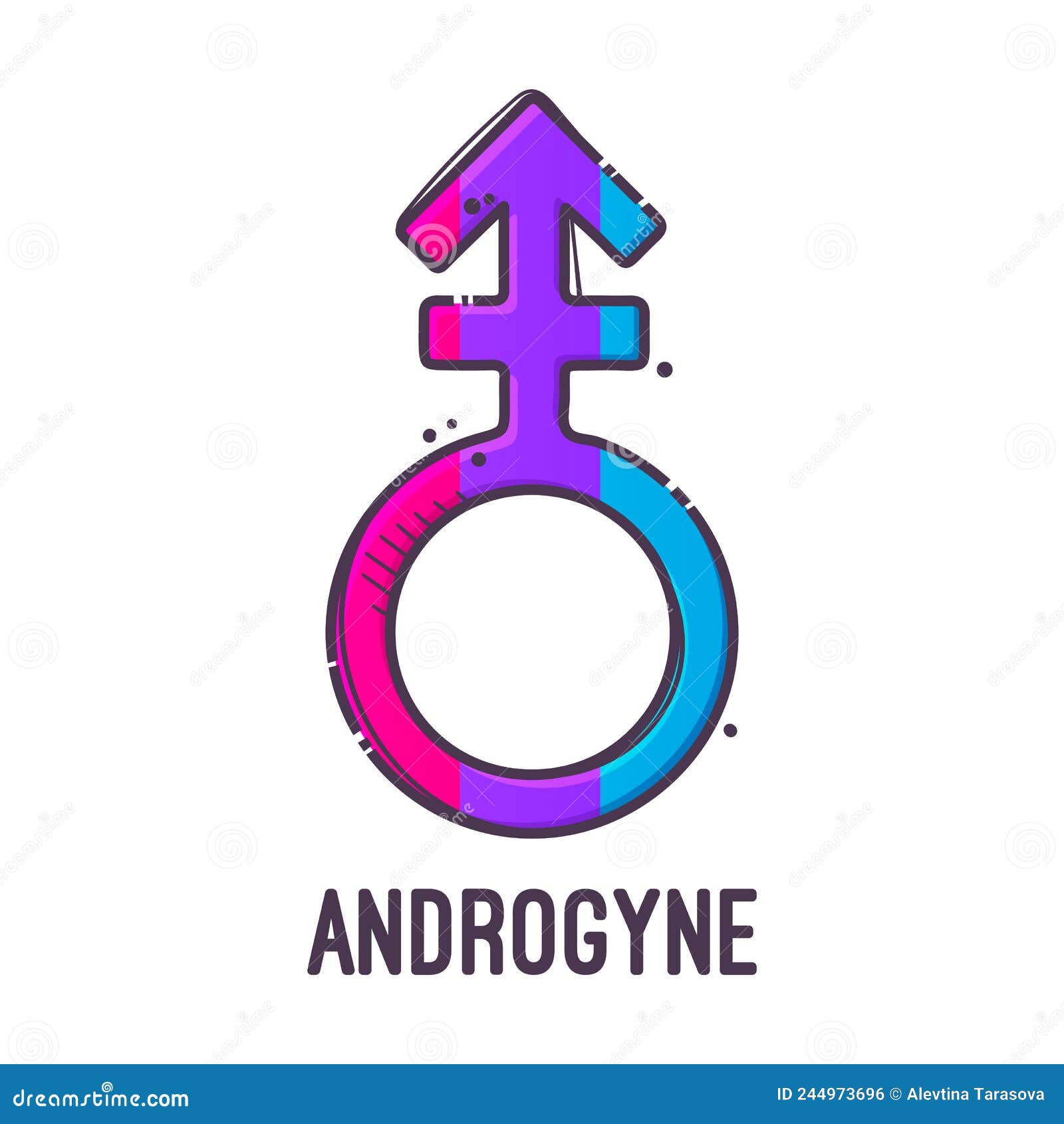 Androgyne Pride Flag, Lgbt Rights Icons And Symbols. Homosexual Love ...