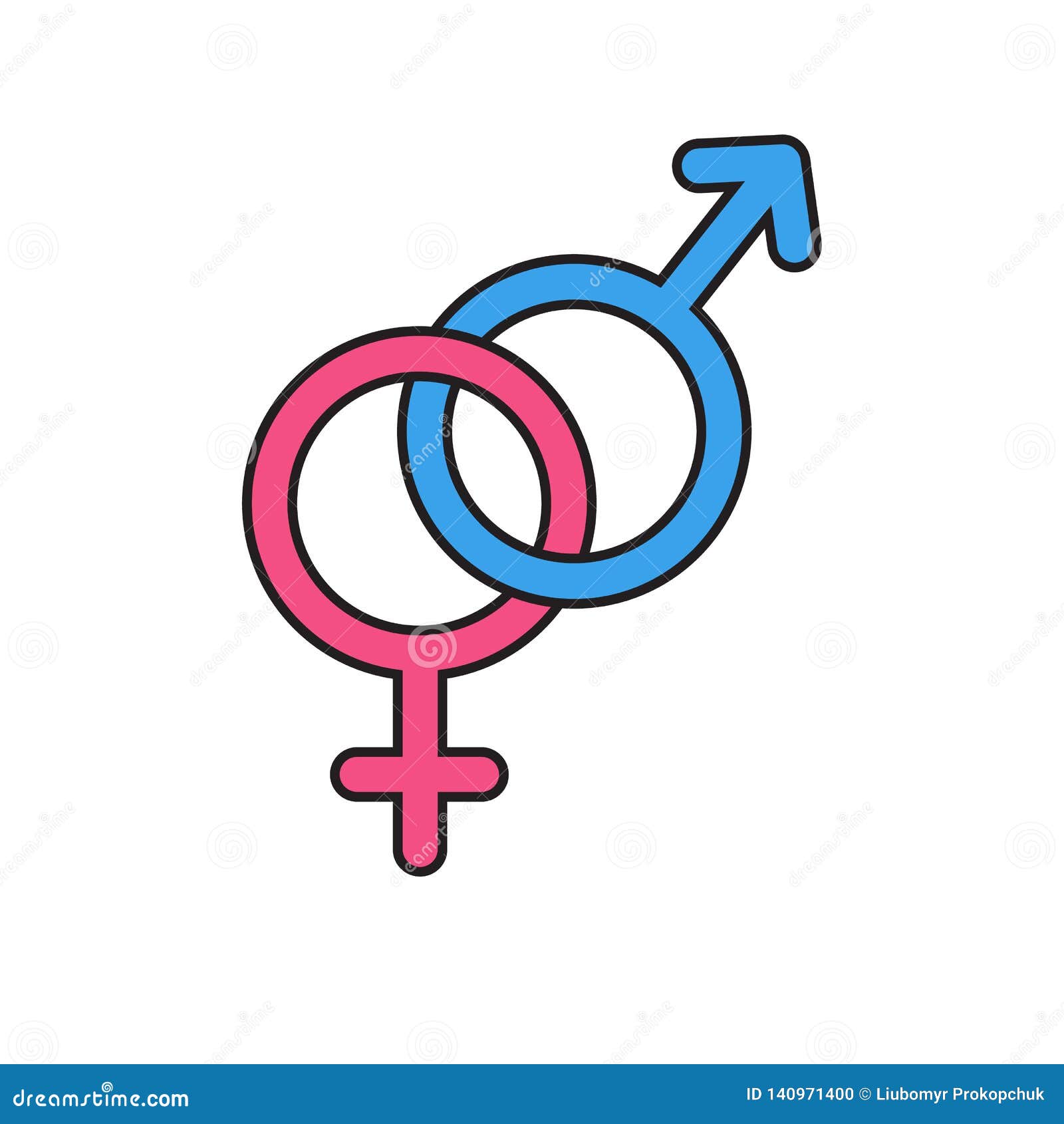 Gender Symbol Icons Vector Illustration Stock Vector Illustration Of