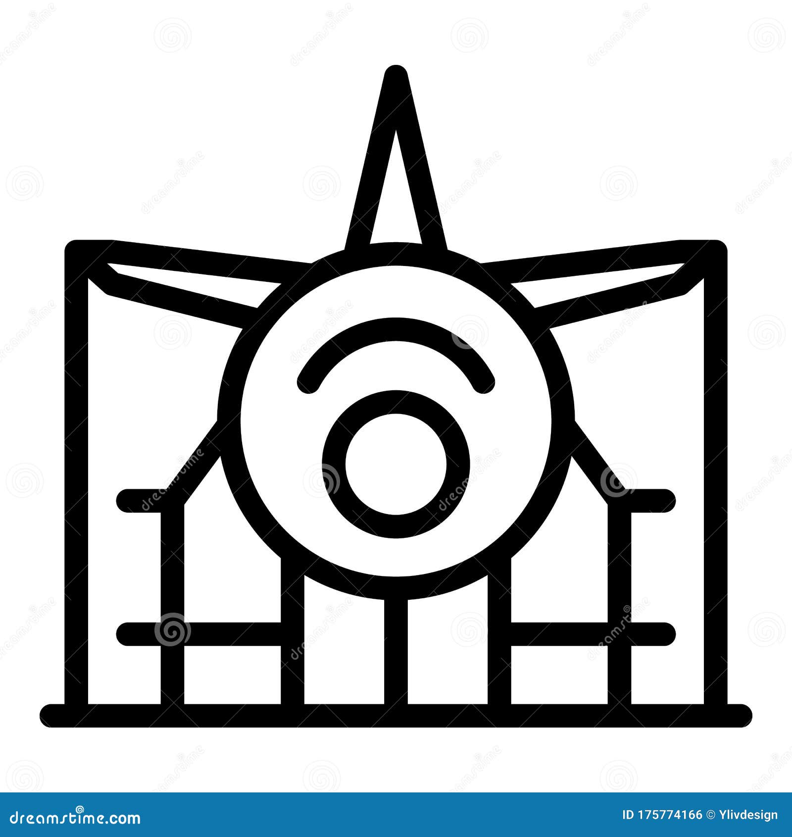 general airplane repair icon, outline style