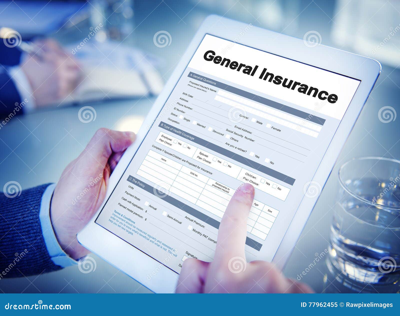 general-insurance-rebate-form-information-concept-stock-image-image