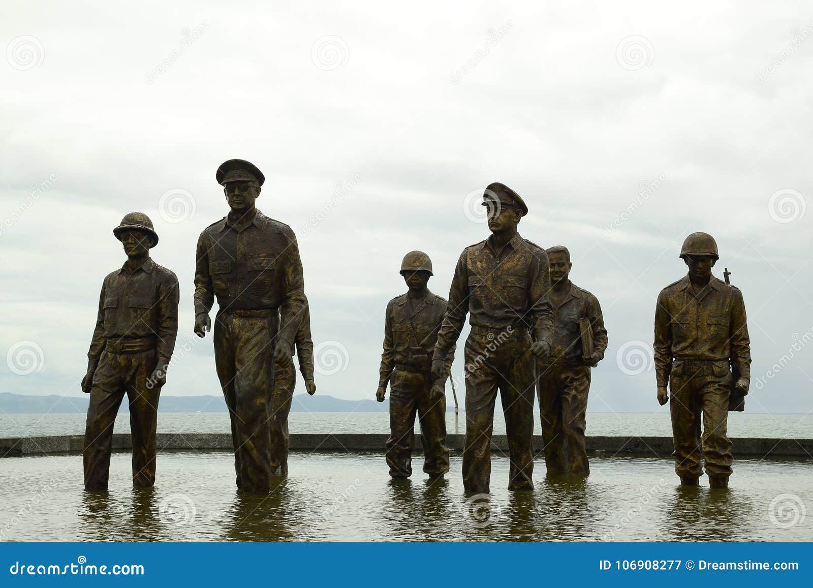 General McArthur ` s Statue in Tacloban, Leyte während des japanischen Krieges