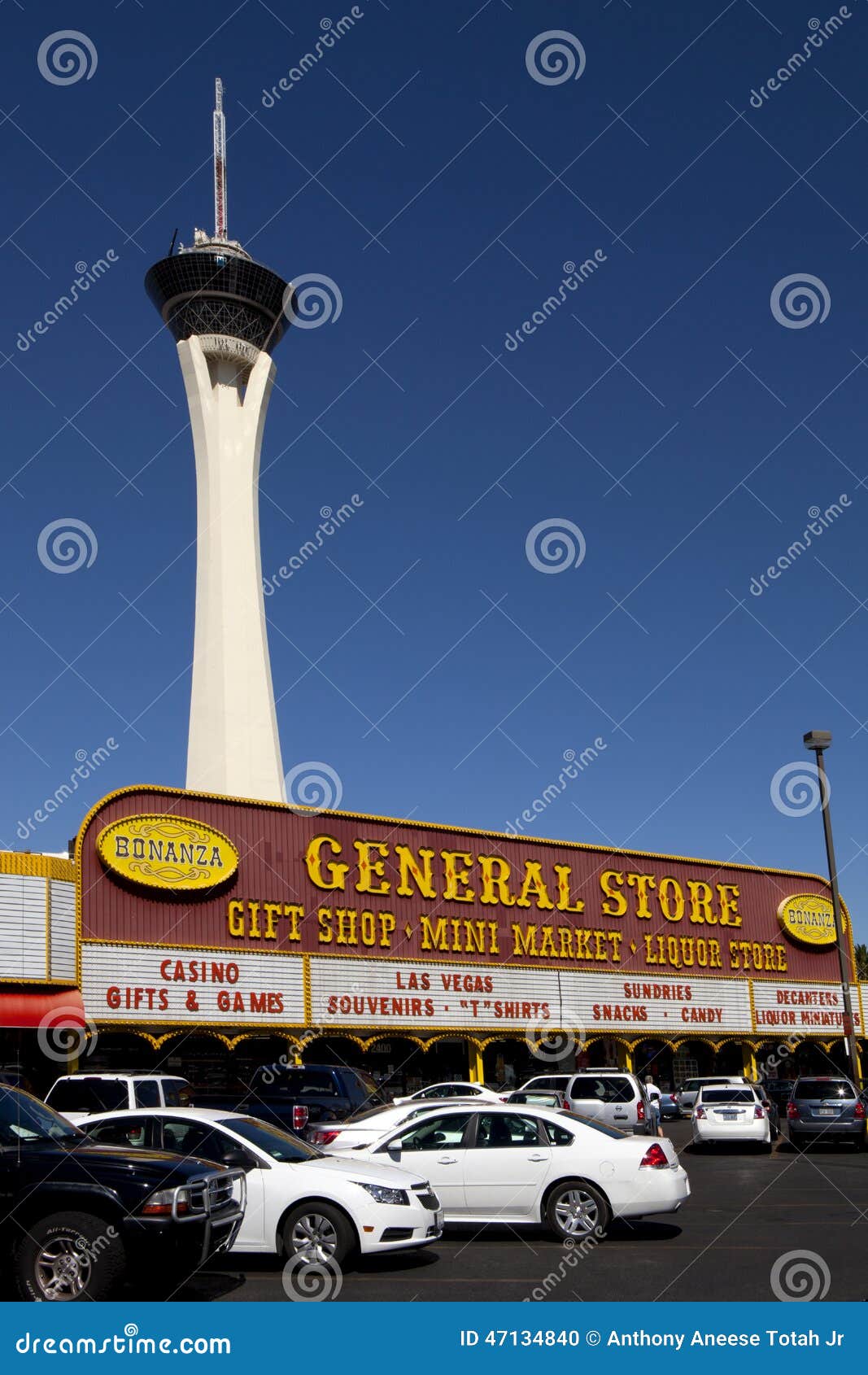 The General Store with Stratosphere Tower in Las Vegas, Nevada Editorial  Image - Image of casinos, international: 47134840