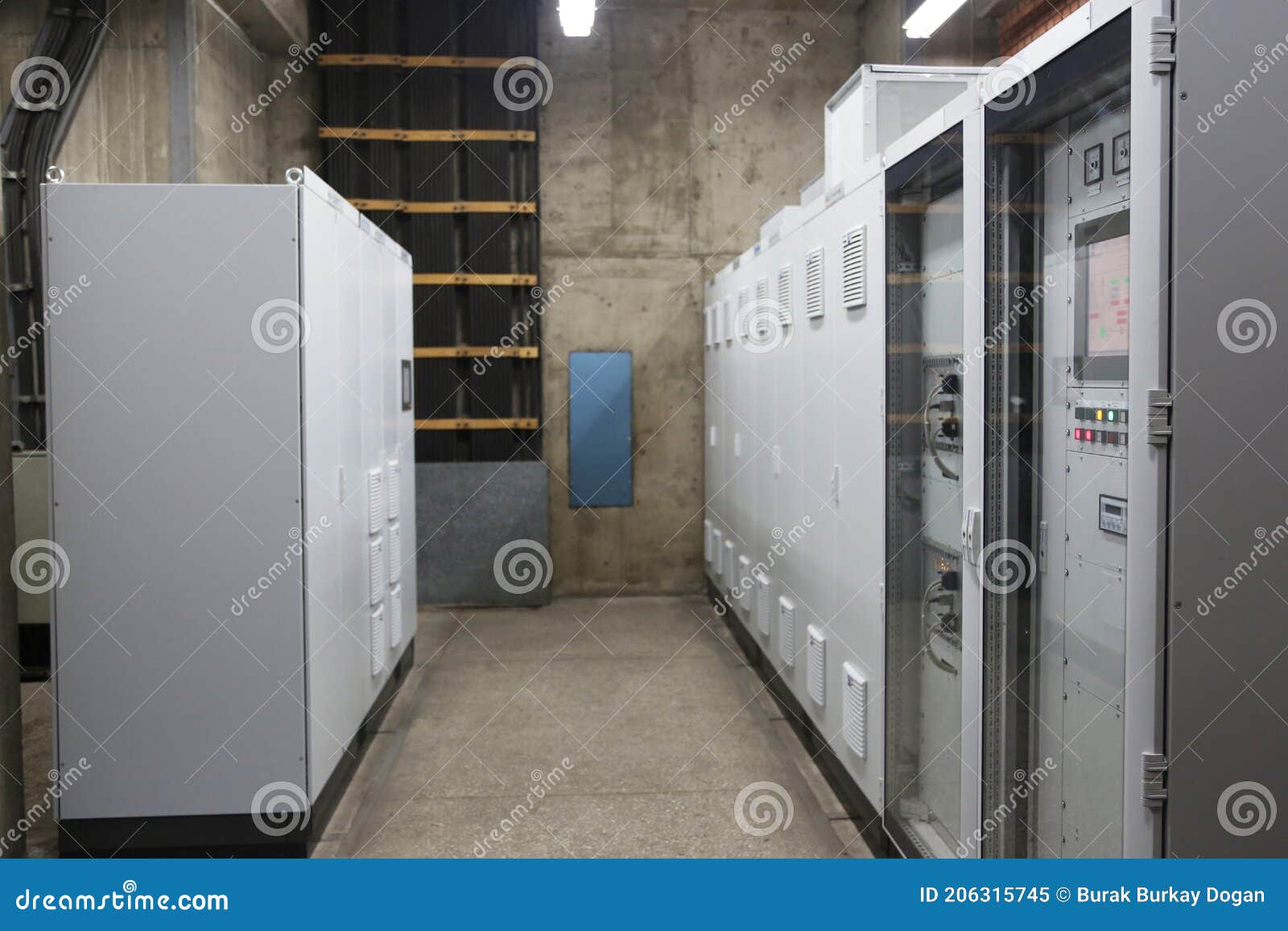 General View from Excitation System in Power Generation Plants Stock