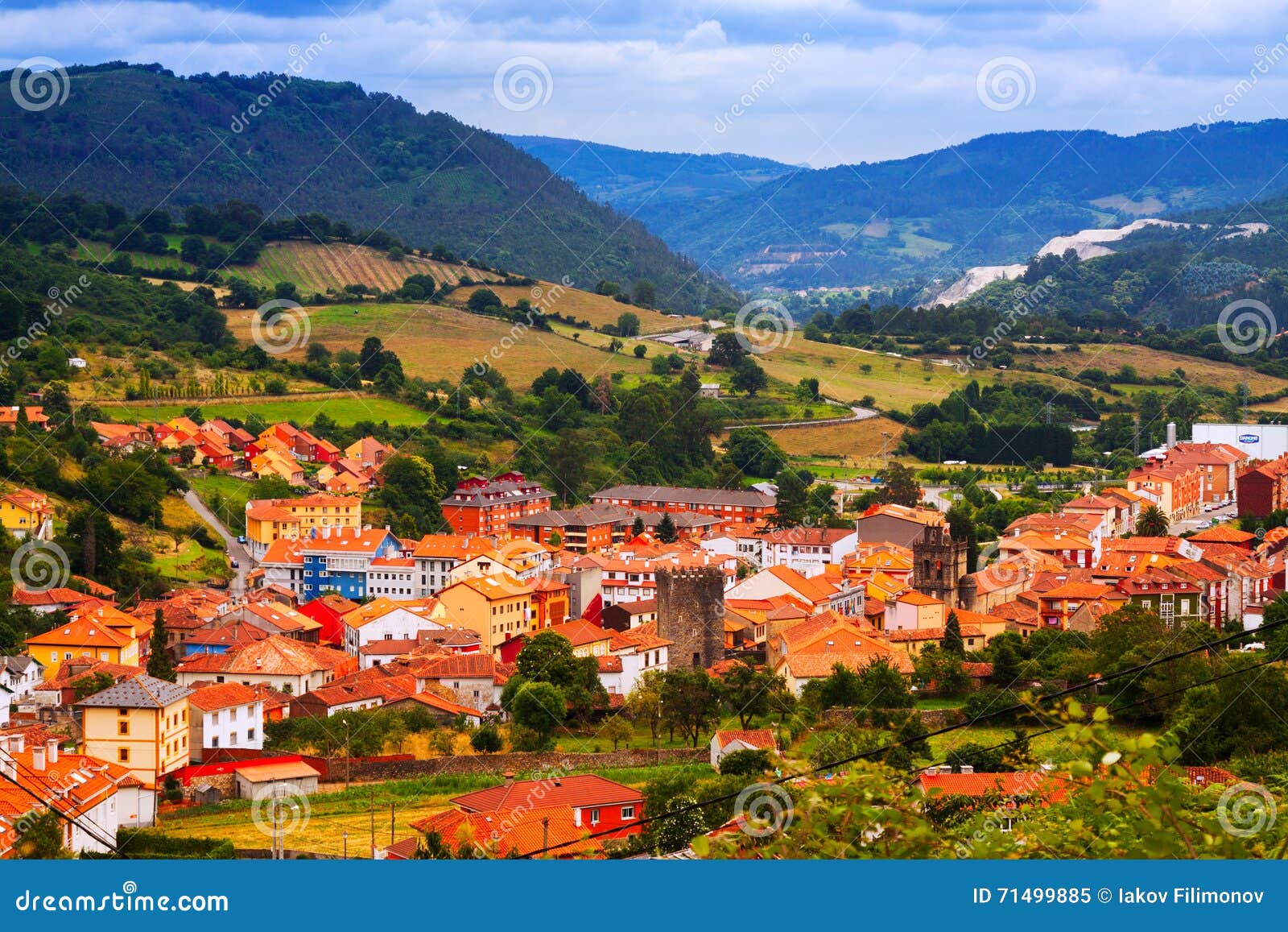 General view of Salas stock image. Image of seaside, salas 71499885