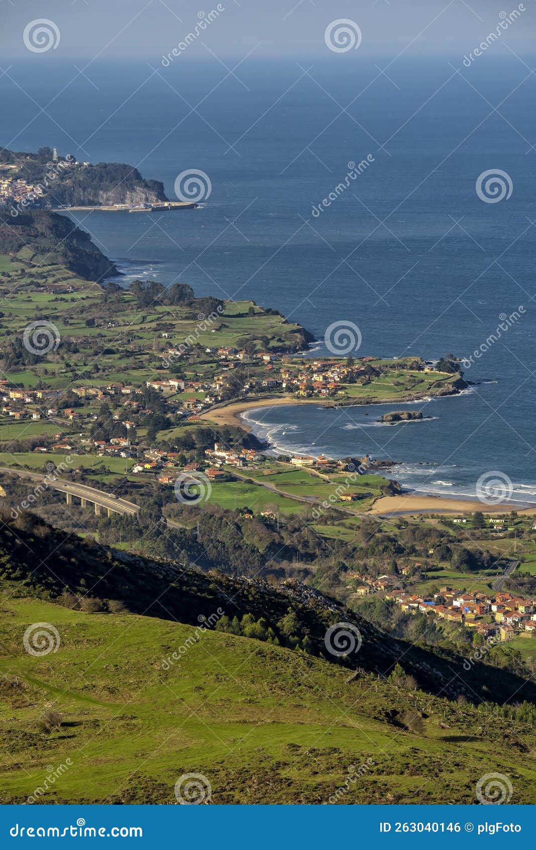 general view of the town la isla in spain