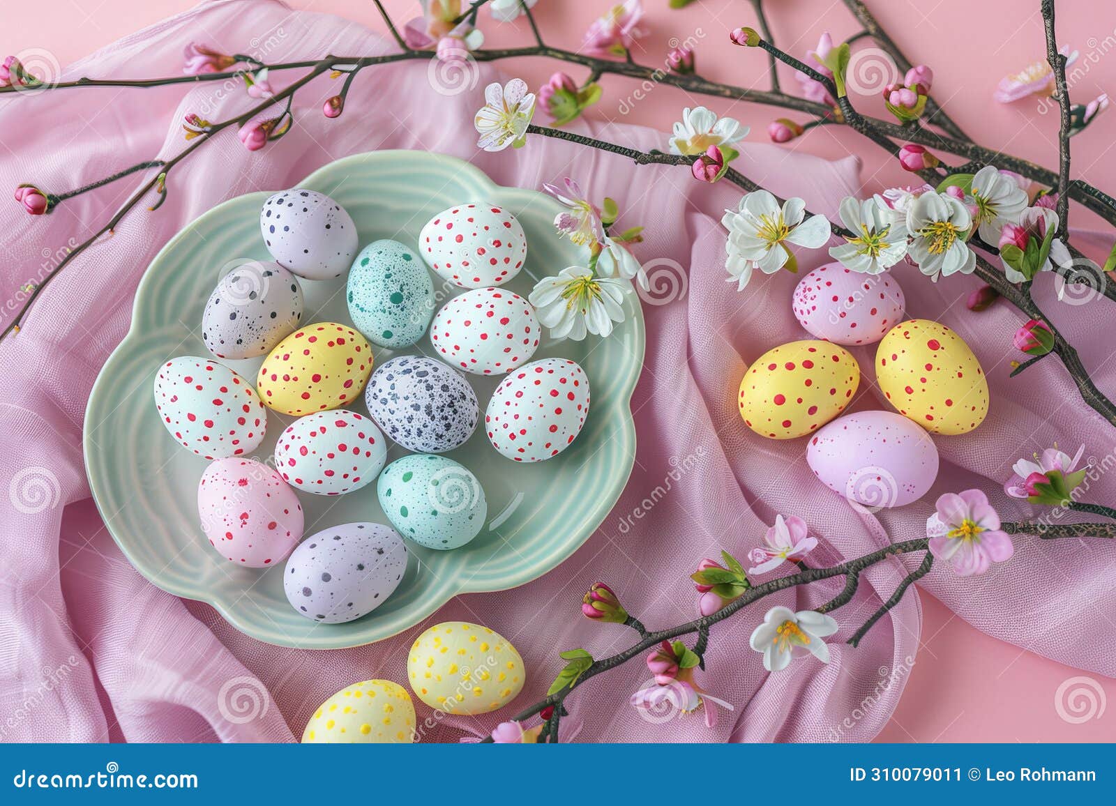 Happy Easter Custom Message Eggs Sprouting Basket. White Passover Bunny