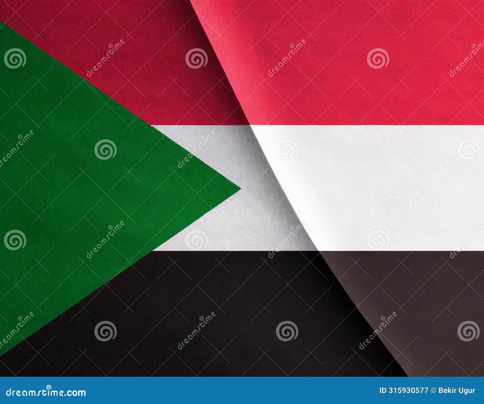 sudan flag. the national flag of sudan