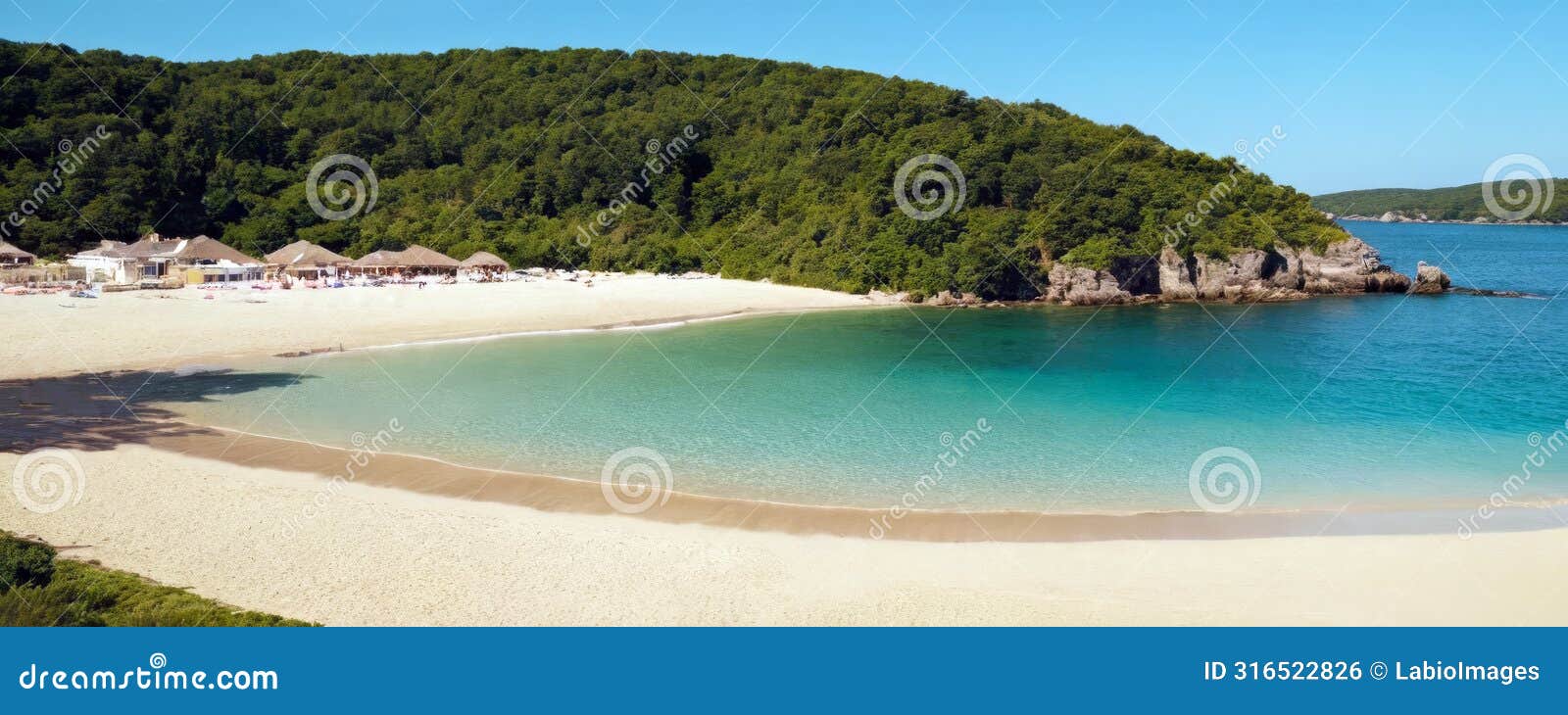 paradisiacal beach on a summer day