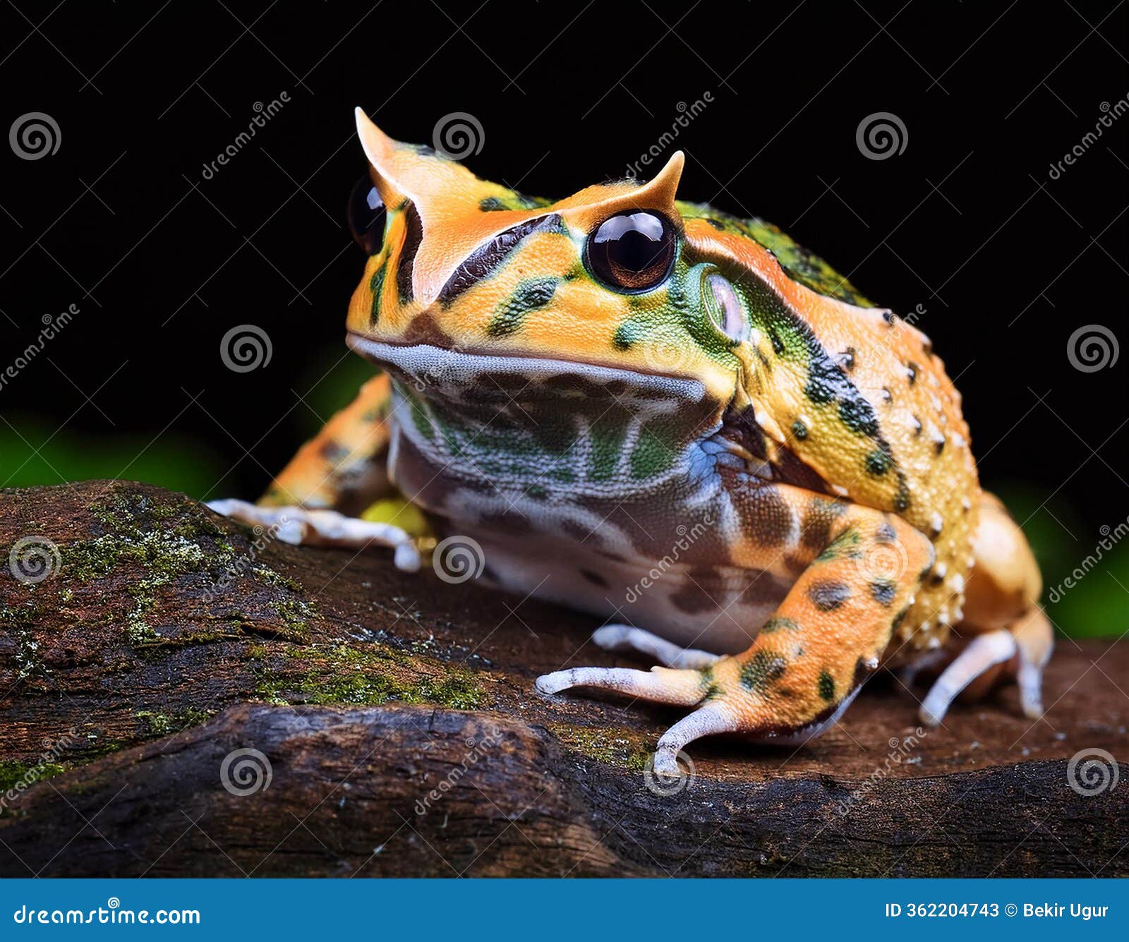 nature wildlife image of the bornean horn frog megophrys nesta