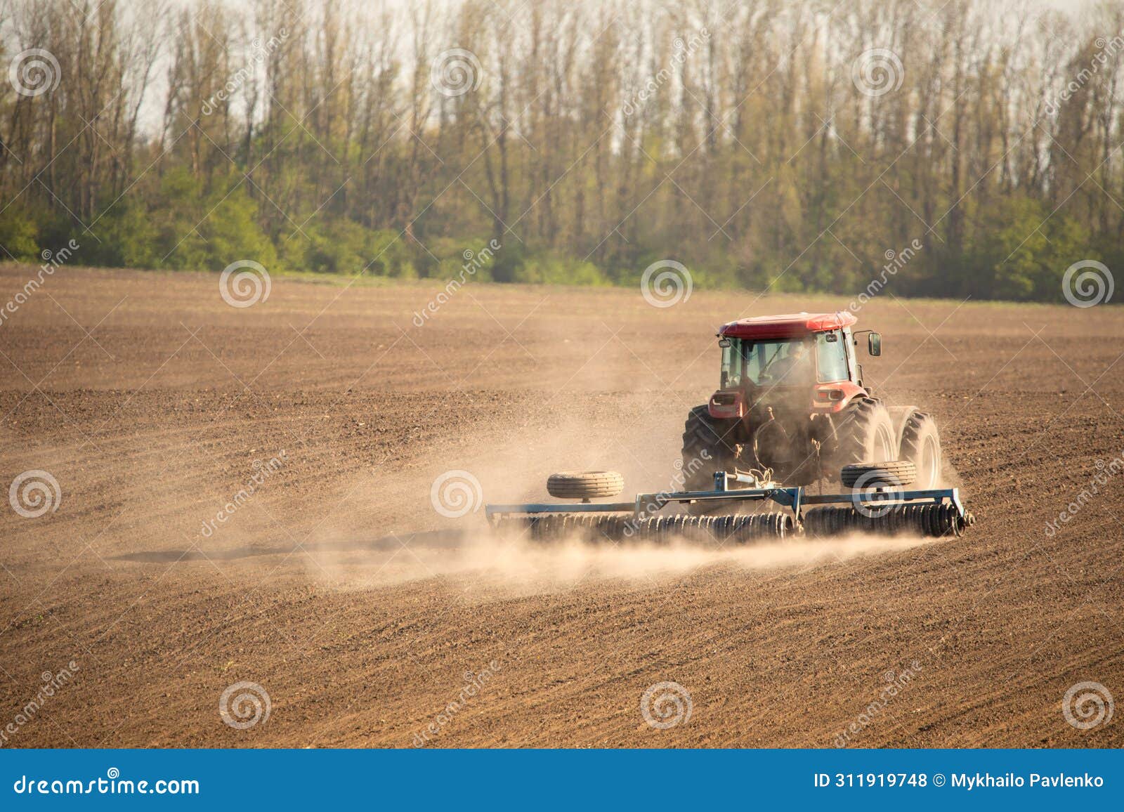 Harvesting Hope Tractor Preparing the Ground Stock Photo Image of