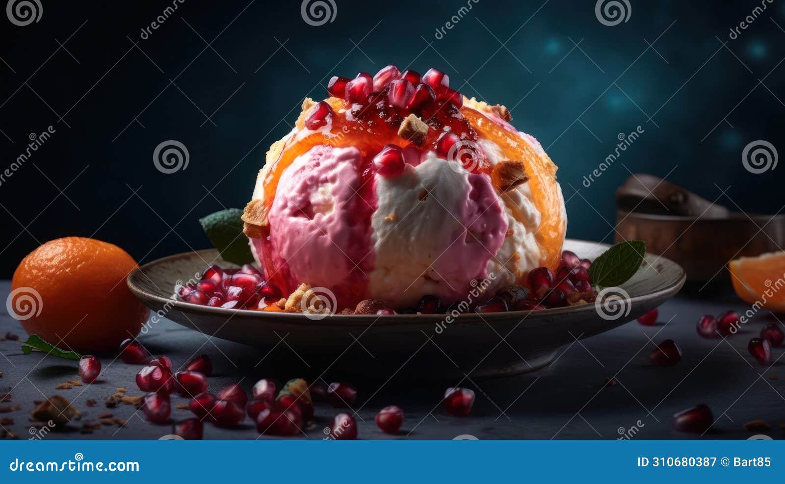 scoop up deliciousness with hyperrealistic turkish dondurma food photography. generative ai