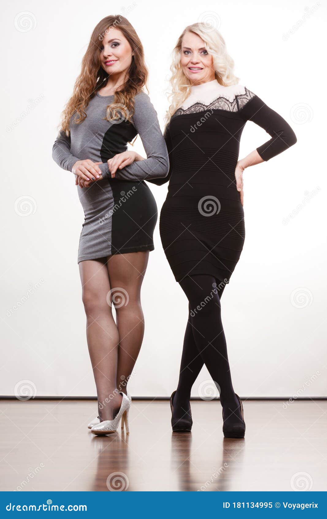 Elegant Mother And Daughter Posing Stock Image Image Of Women Older