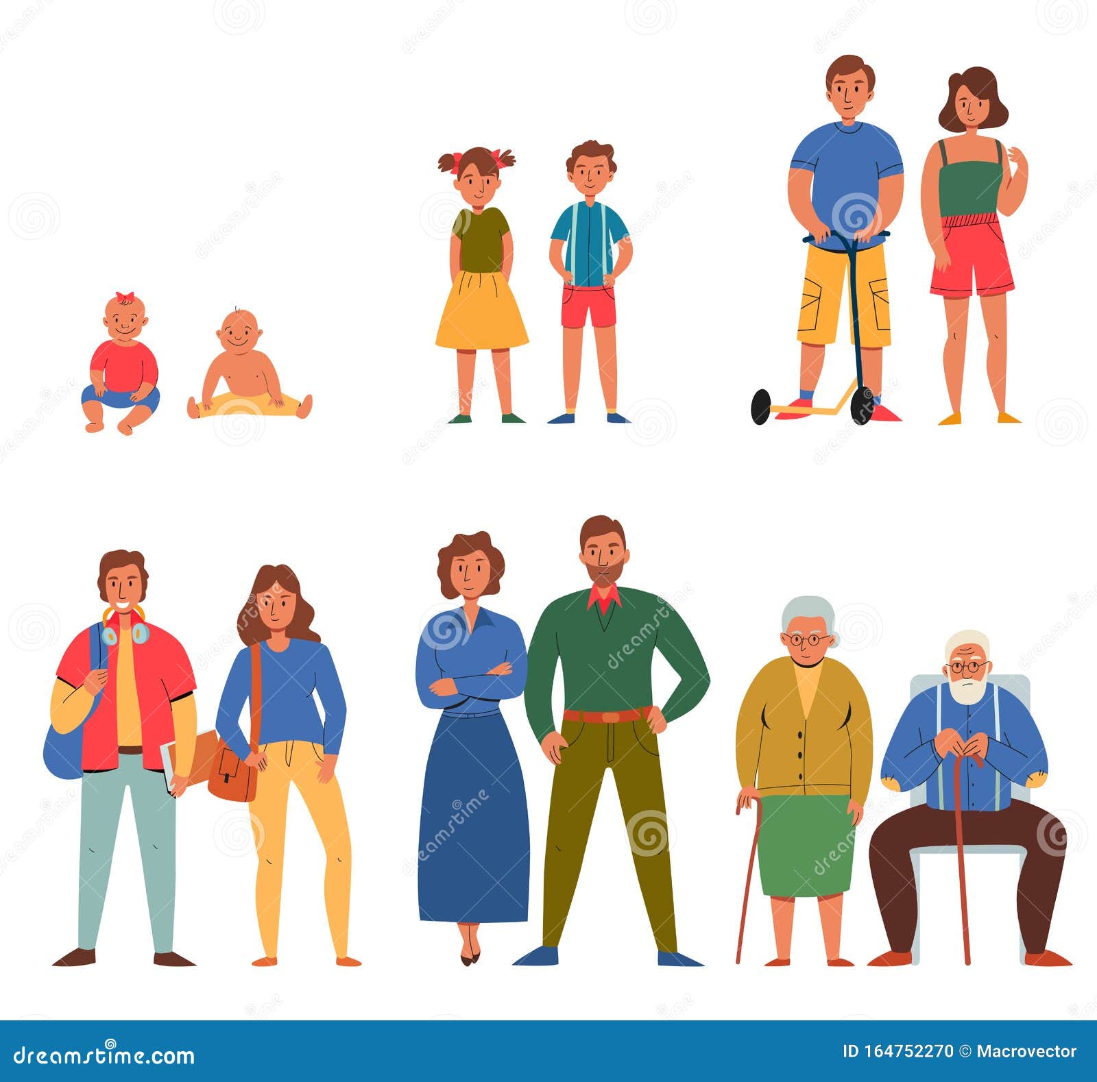 Generations Icons Set stock vector. Illustration of father - 164752270