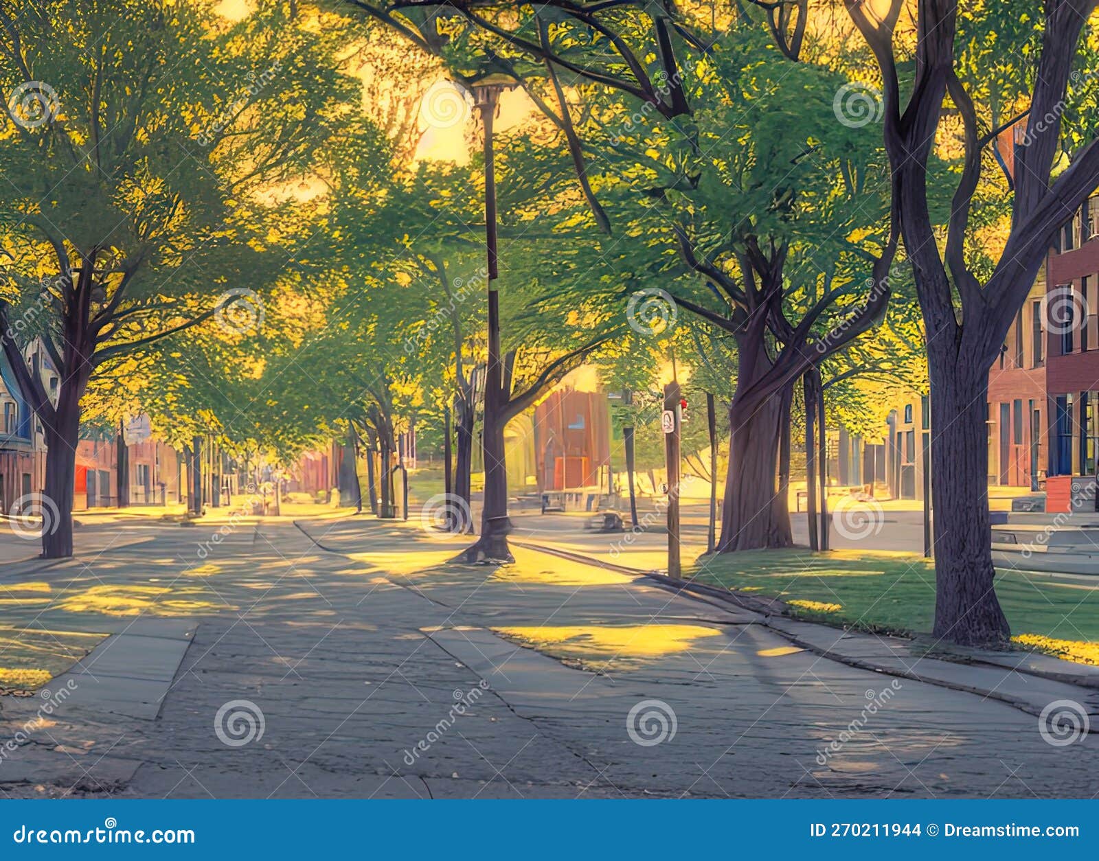Berkley Neighborhood in Washington, District of Columbia USA. Stock  Illustration - Illustration of sunlight, tree: 270211944