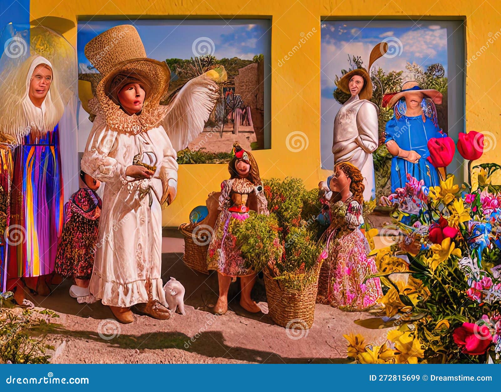 easter holiday scene in san nicolas de los garza,nuevo leÃ³n,mexico.