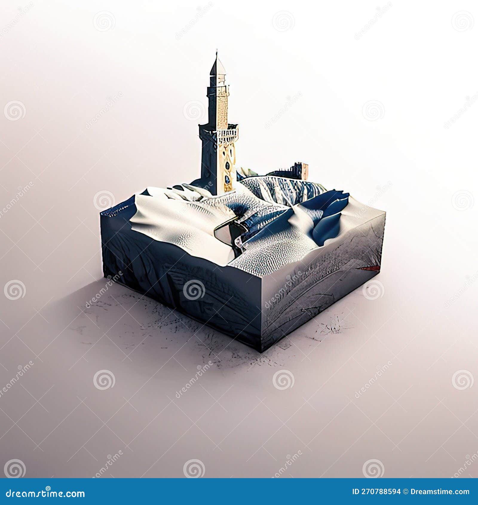 Karaj, Alborz, Iran Microcity Model. Generative AI. Stock Illustration