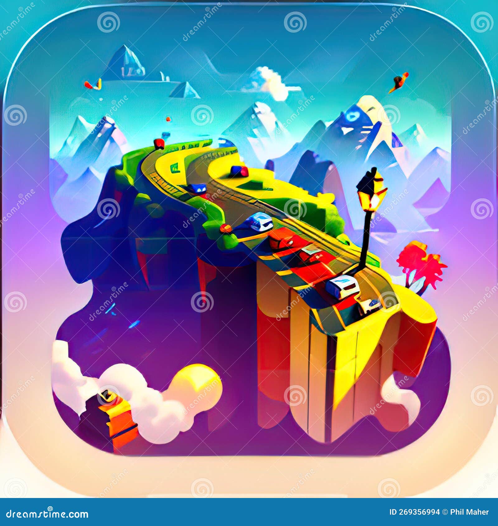 action-adventure software app style icon. generative ai.