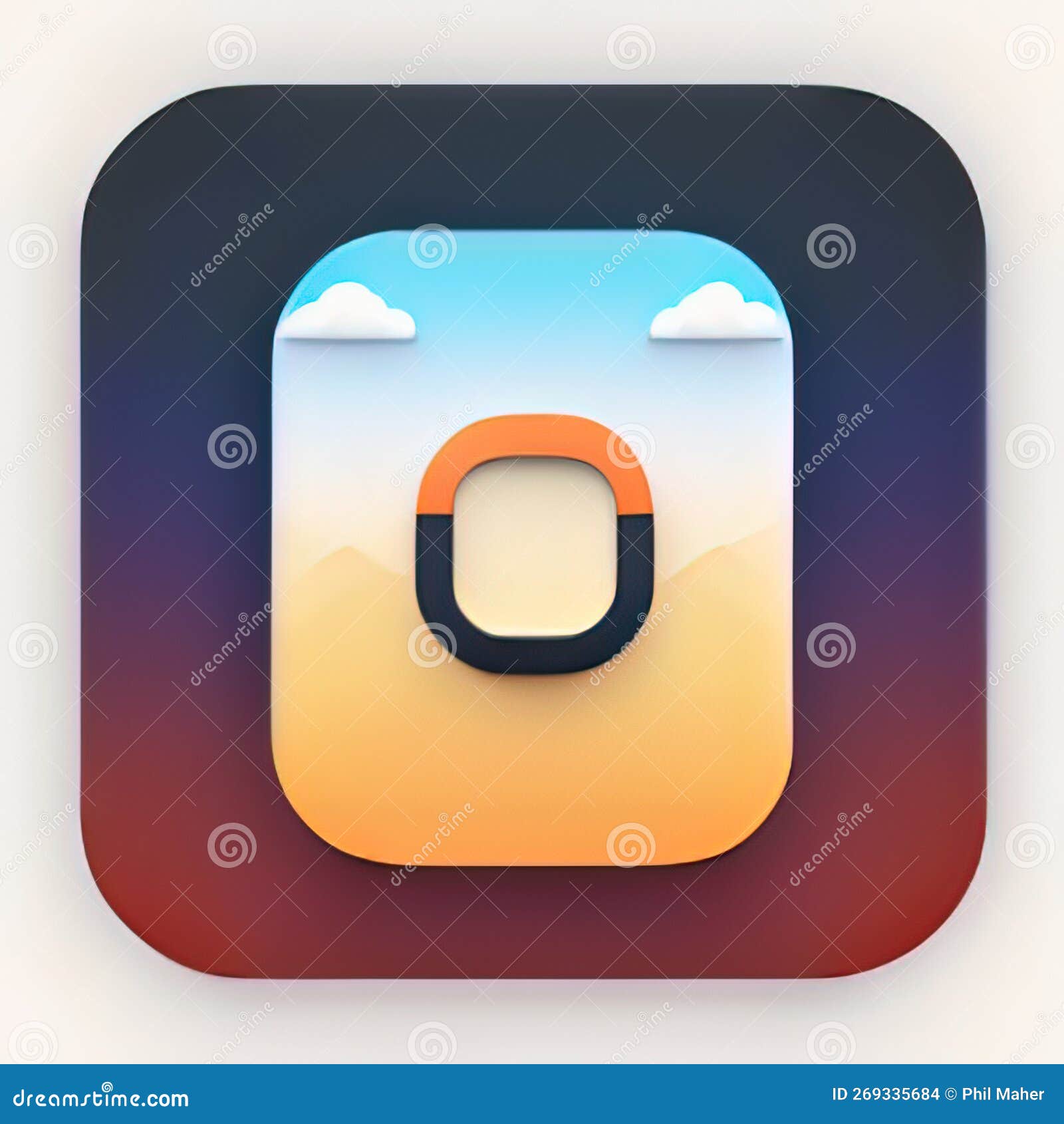 Activity Tracker Software App Style Icon. Generative AI. Stock