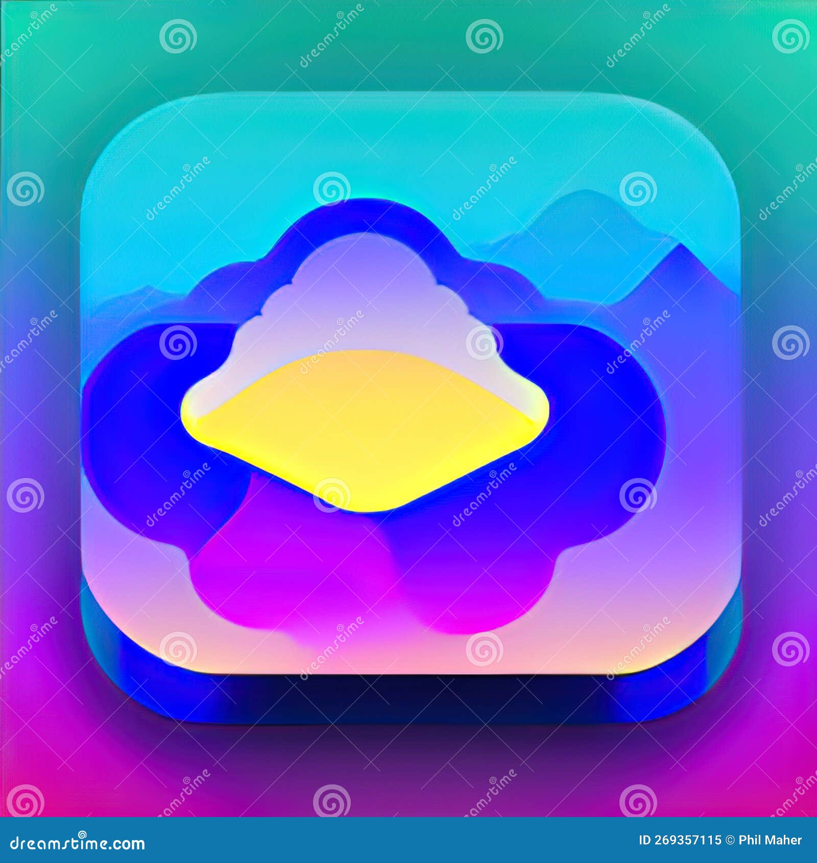 Early Childhood Education Software App Style Icon. Generative AI. Stock