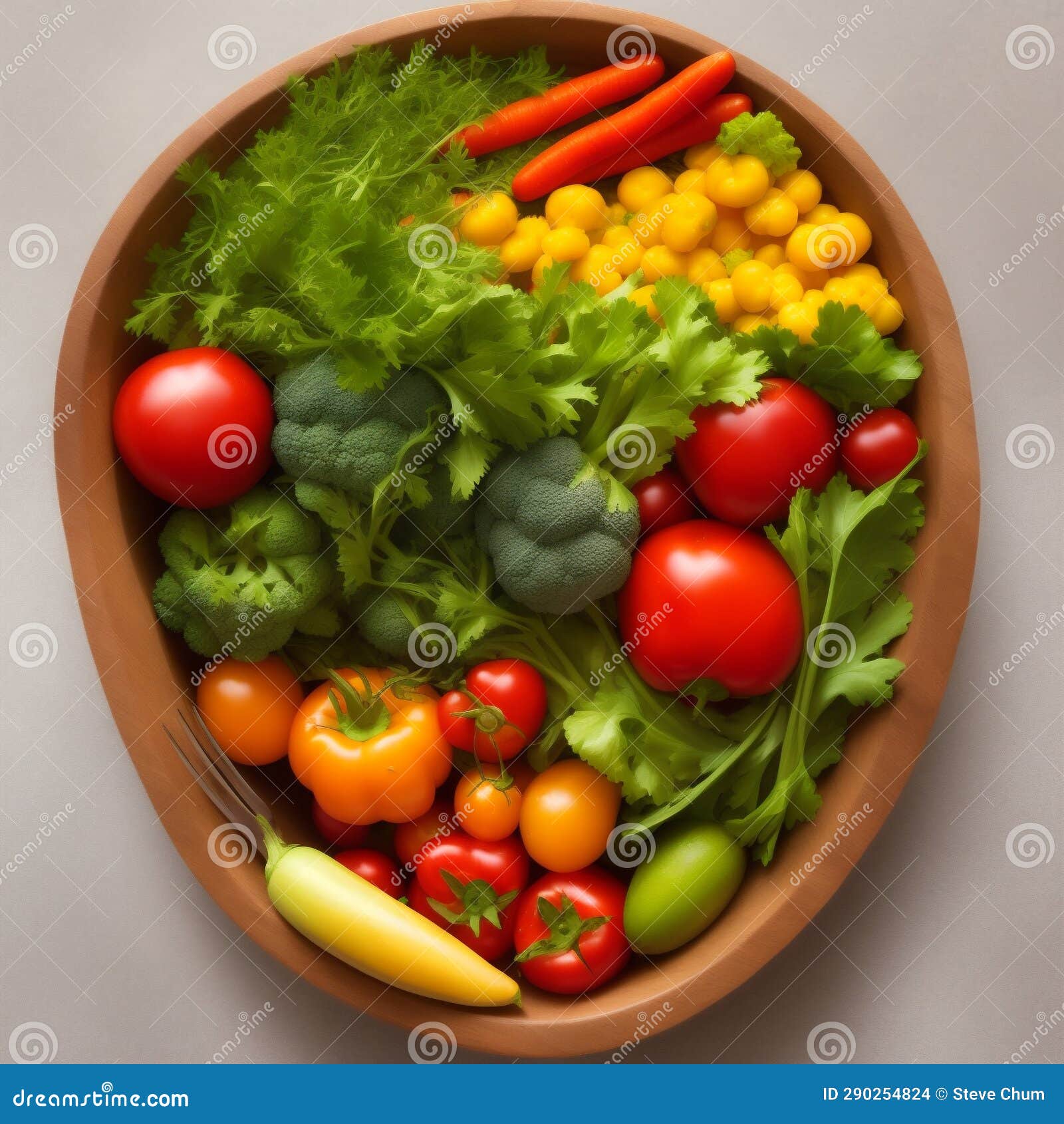 Generative AI, Assortment of Fresh and Delicate Vegetables Stock