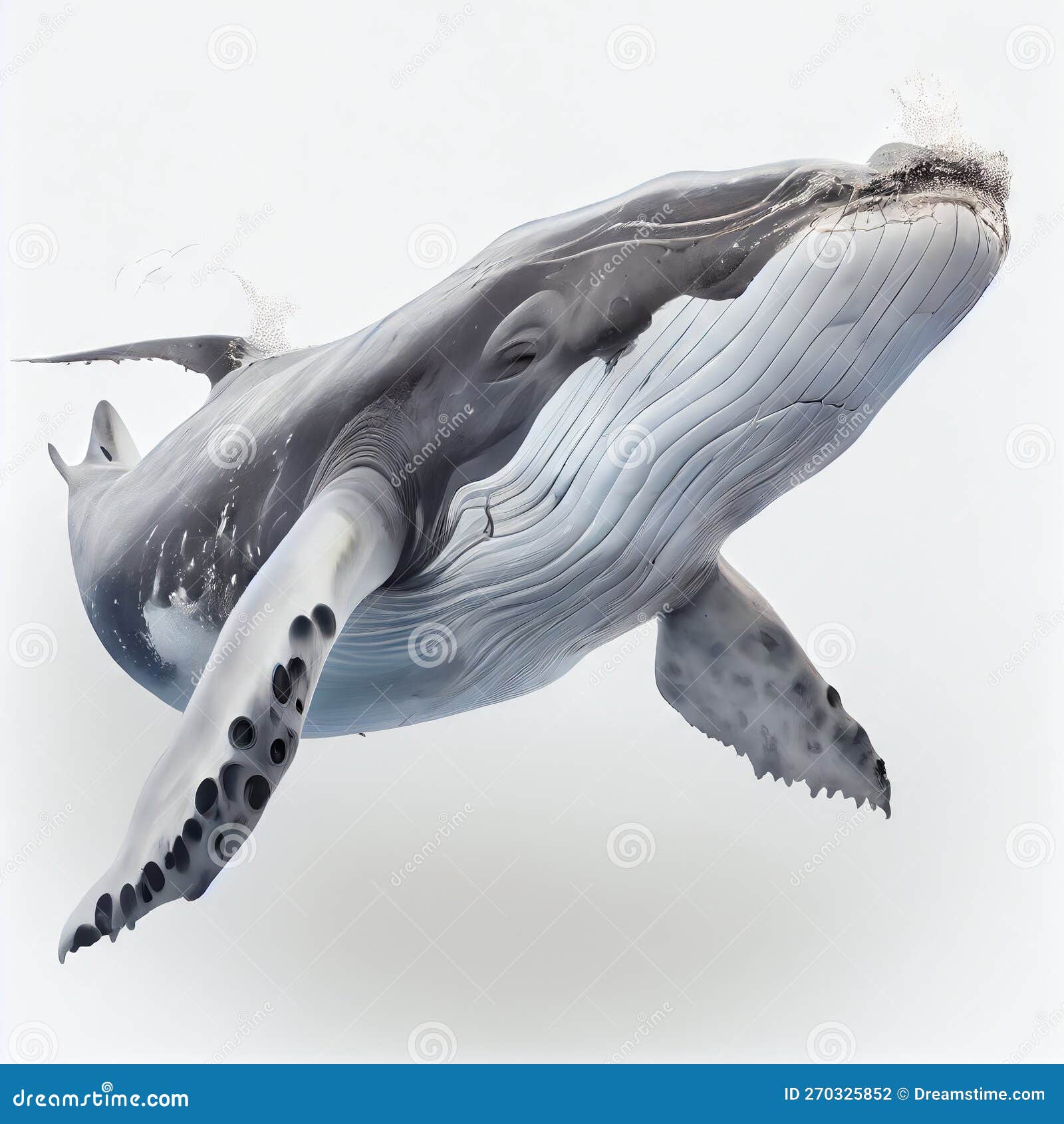 Generative AI of a Blue Whale Isolated on a White Background Stock  Illustration - Illustration of wildlife, animal: 270325852