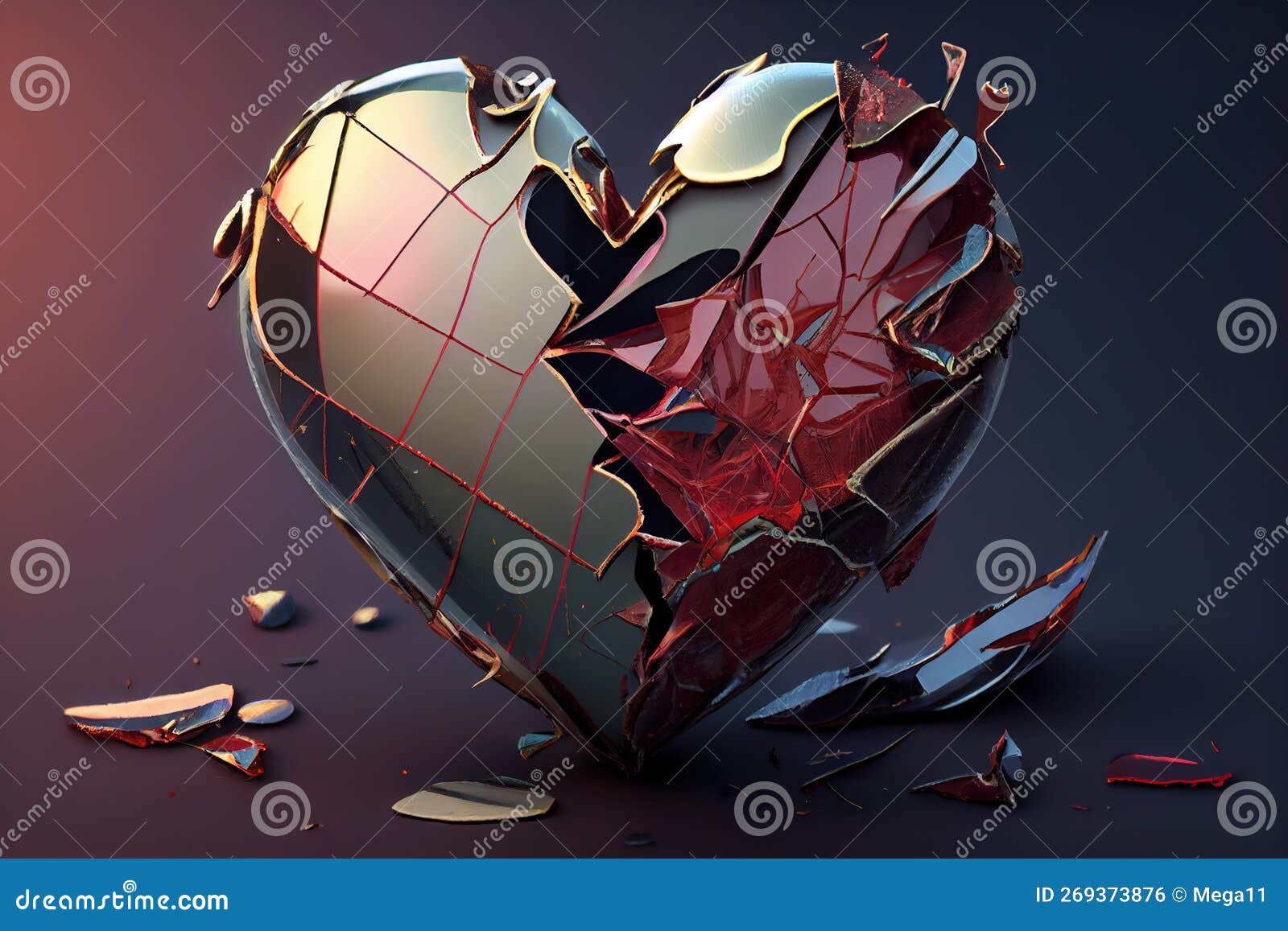 Love Broken - red heart Wallpaper Download | MobCup