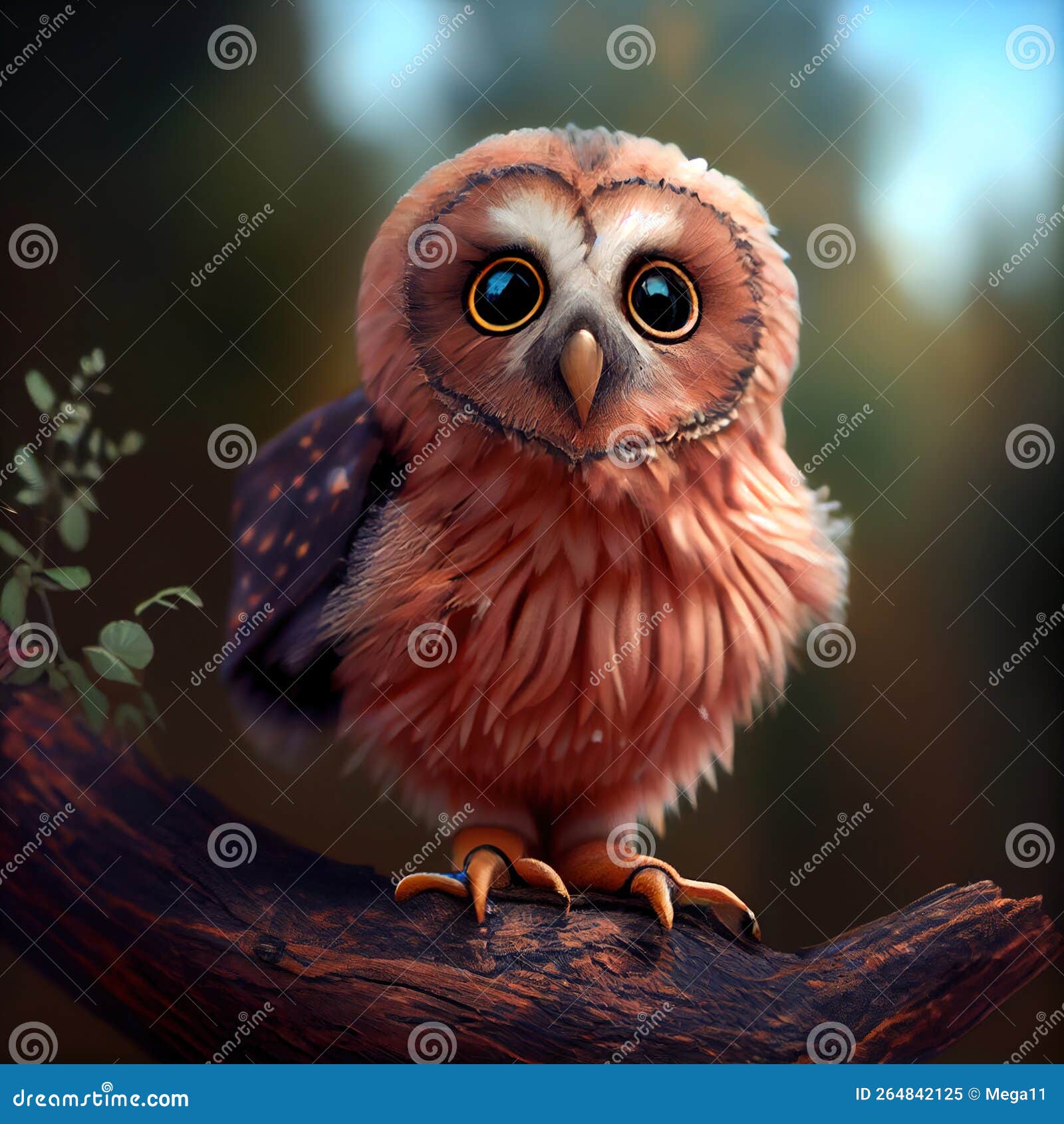 Generative AI: Cute Owl Animal in the Forest Illustration Stock  Illustration - Illustration of animal, fantasy: 264842125