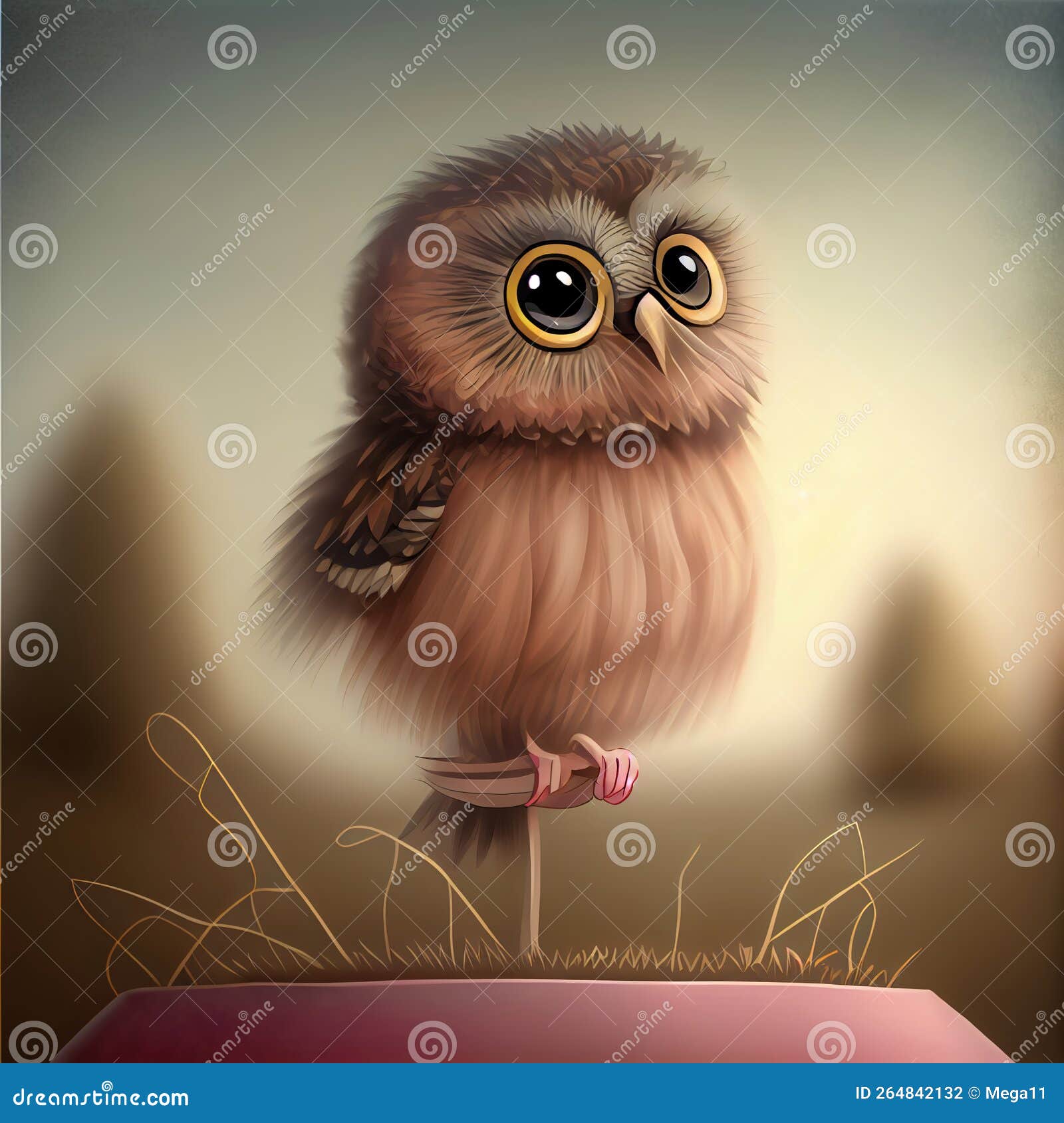 Generative AI: Cute Owl Animal in the Forest Illustration Stock  Illustration - Illustration of floral, baby: 264842132
