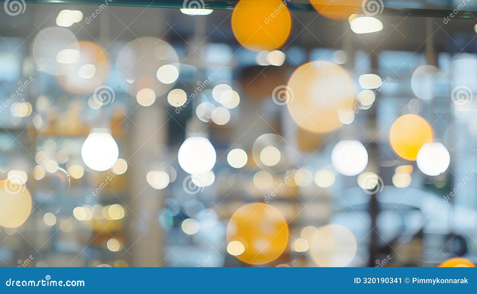 generative ai de focused bokeh light abstract background at store business concept.