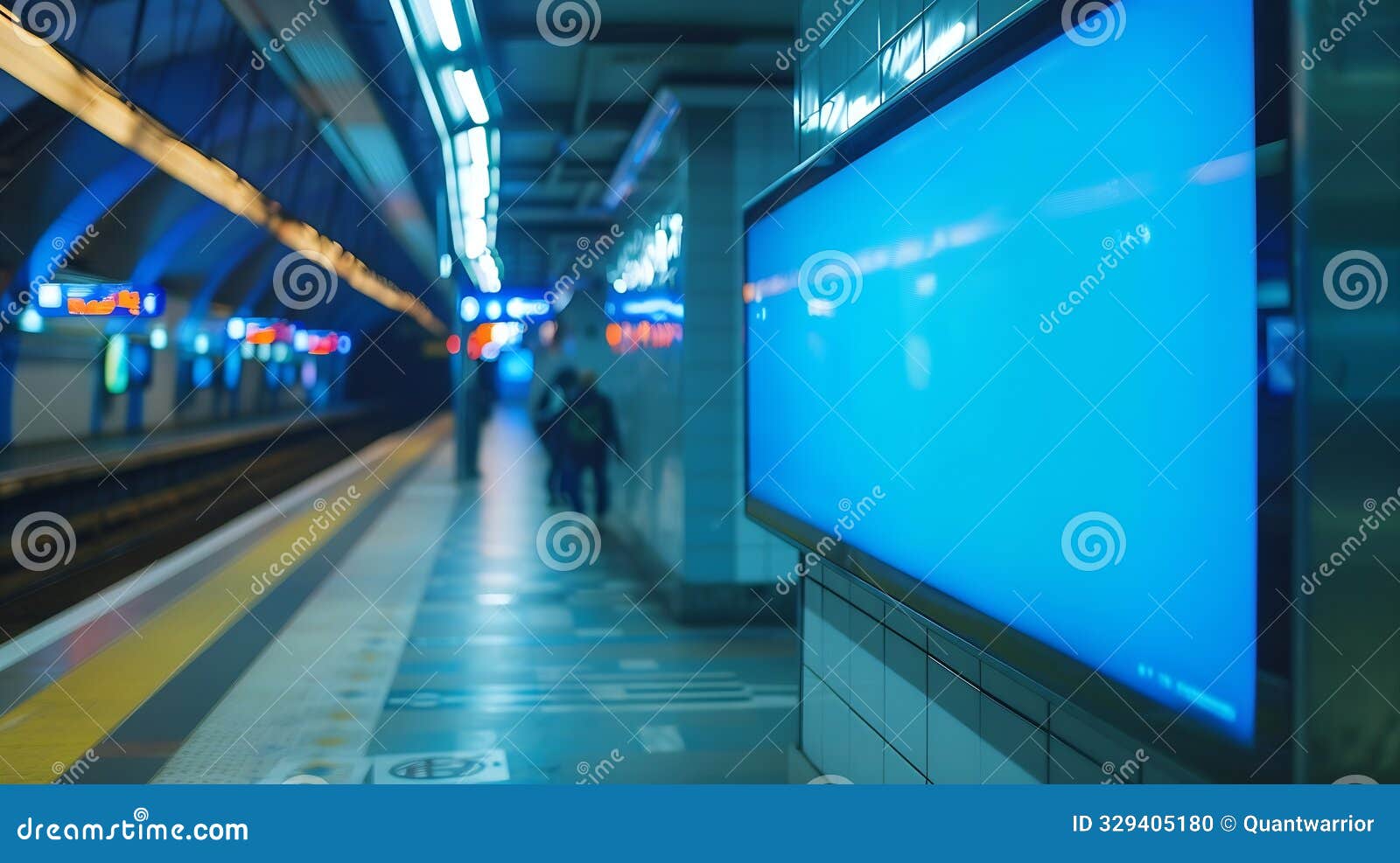 generative ai an electronic advertising screen at a metro station free space outdoor advertising in public transpo