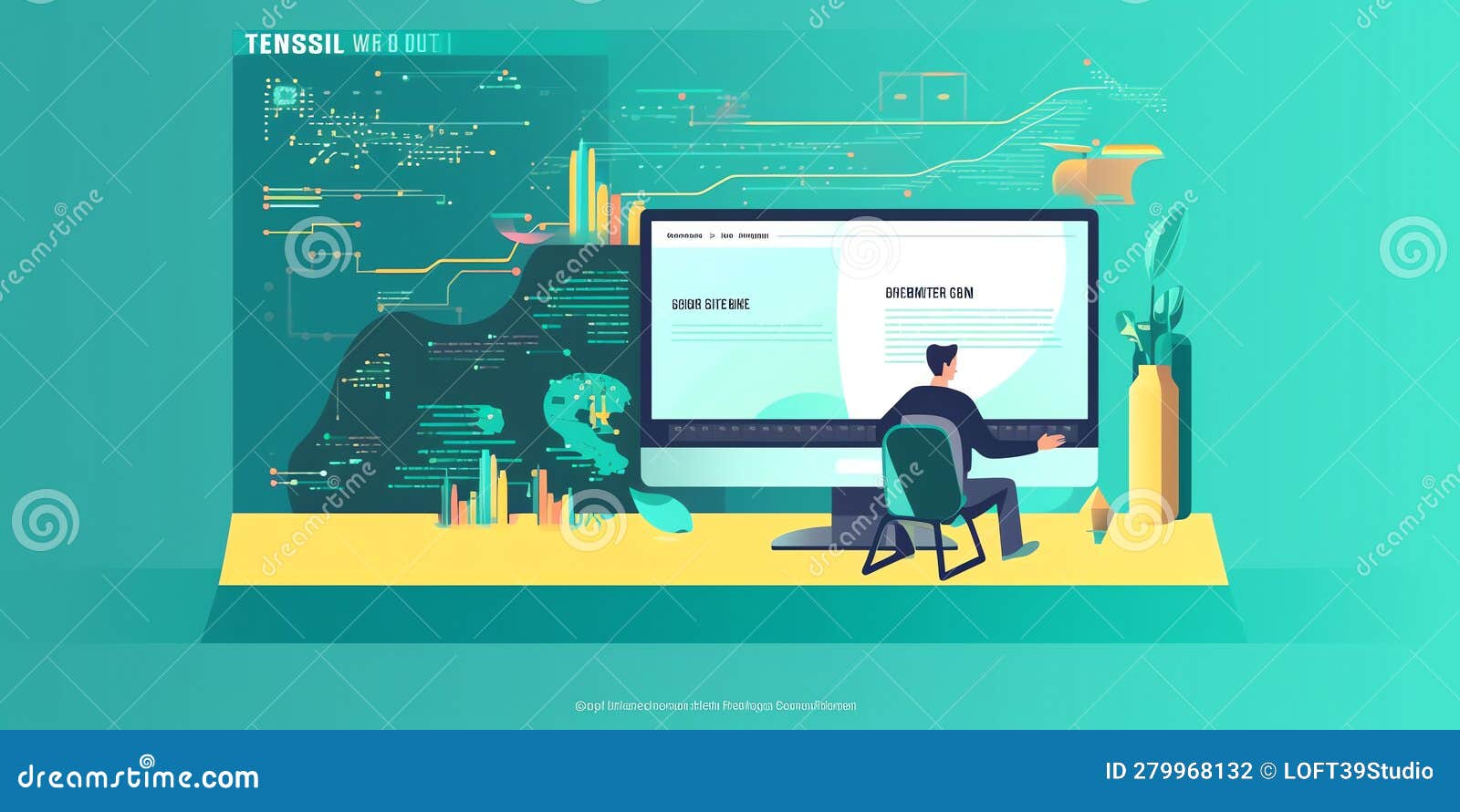 Generative Ai Front End Development Concept Stock Illustration Generative Ai Front End Development Concept Stock Illustration