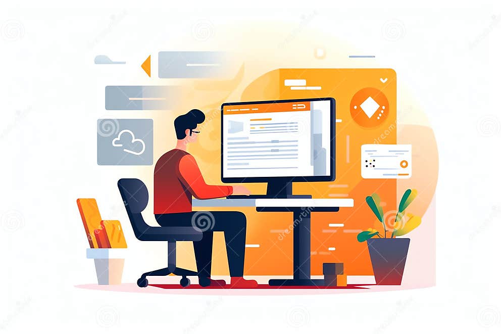 Generative Ai Front End Development Concept Stock Illustration Generative Ai Front End Development Concept Stock Illustration