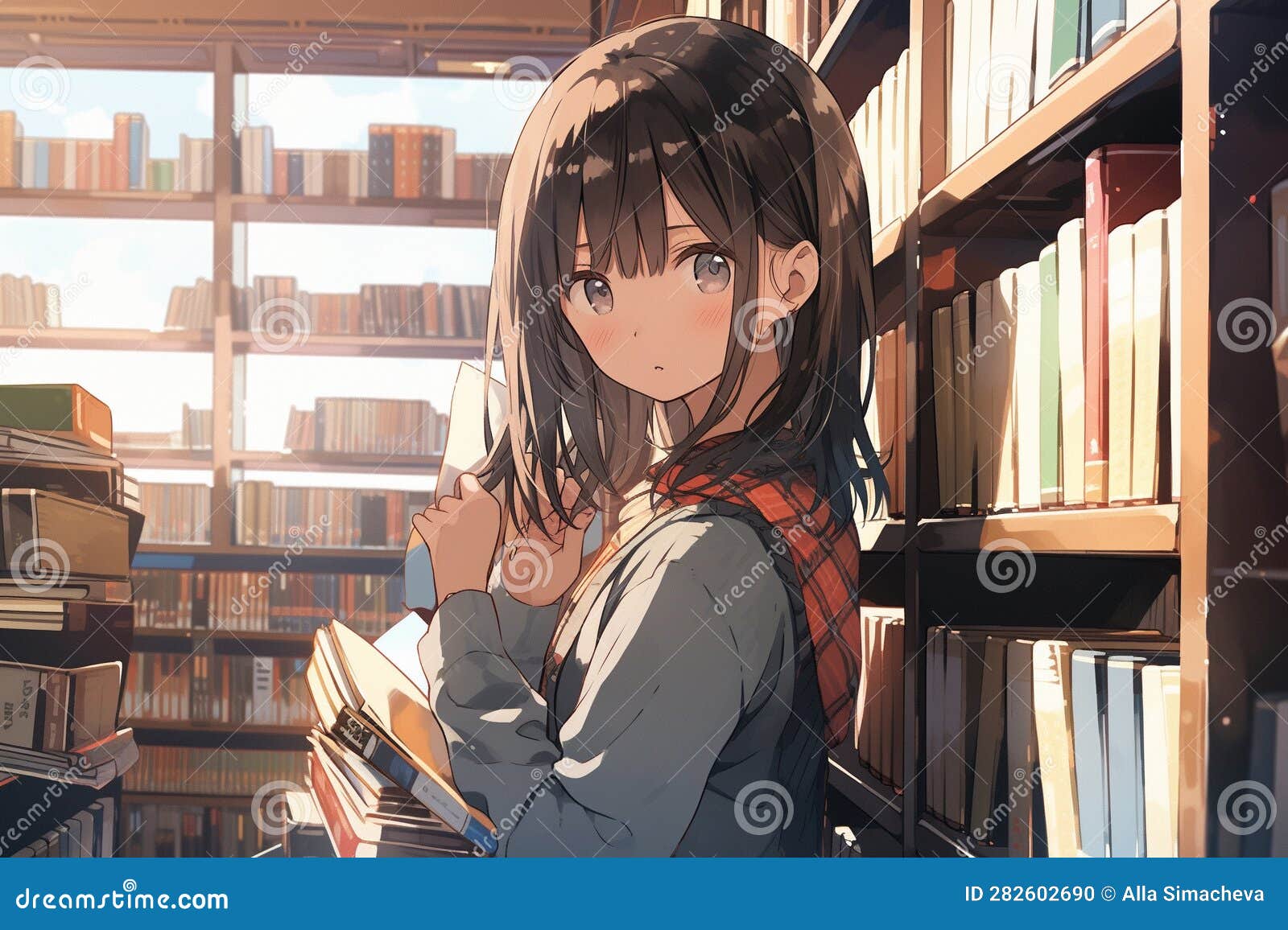 Anime kawaii girl generative ai