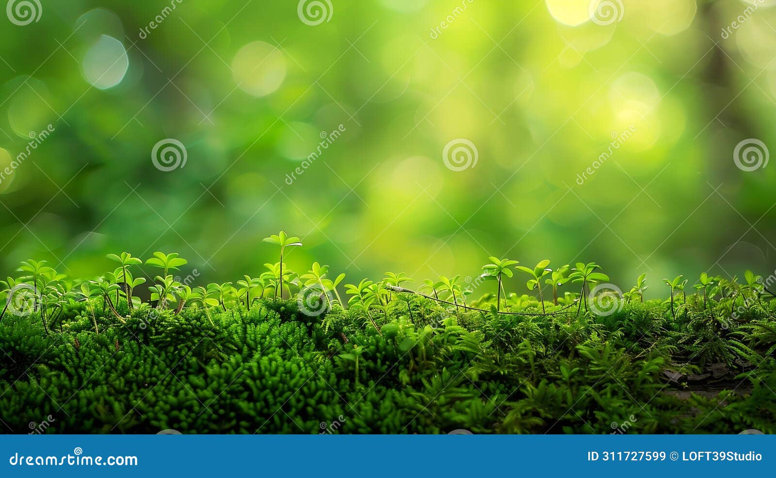generative ai green moss close up forest landscape blured background sochi national park yewboxwood grove business