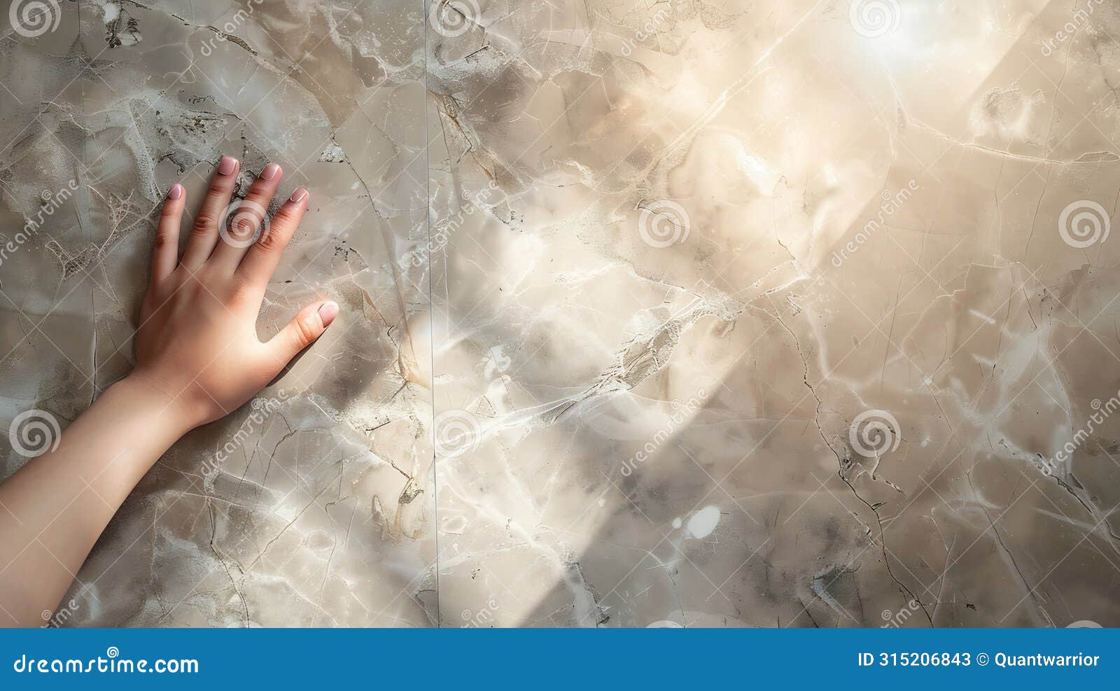 generative ai mock up from natural stones top view close up female hands advertises repair materials floor tiles t