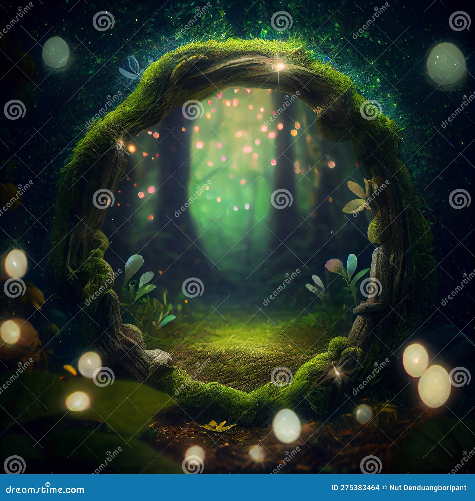 generative ai, mystical forest: enchanted bokeh border for fantasy s